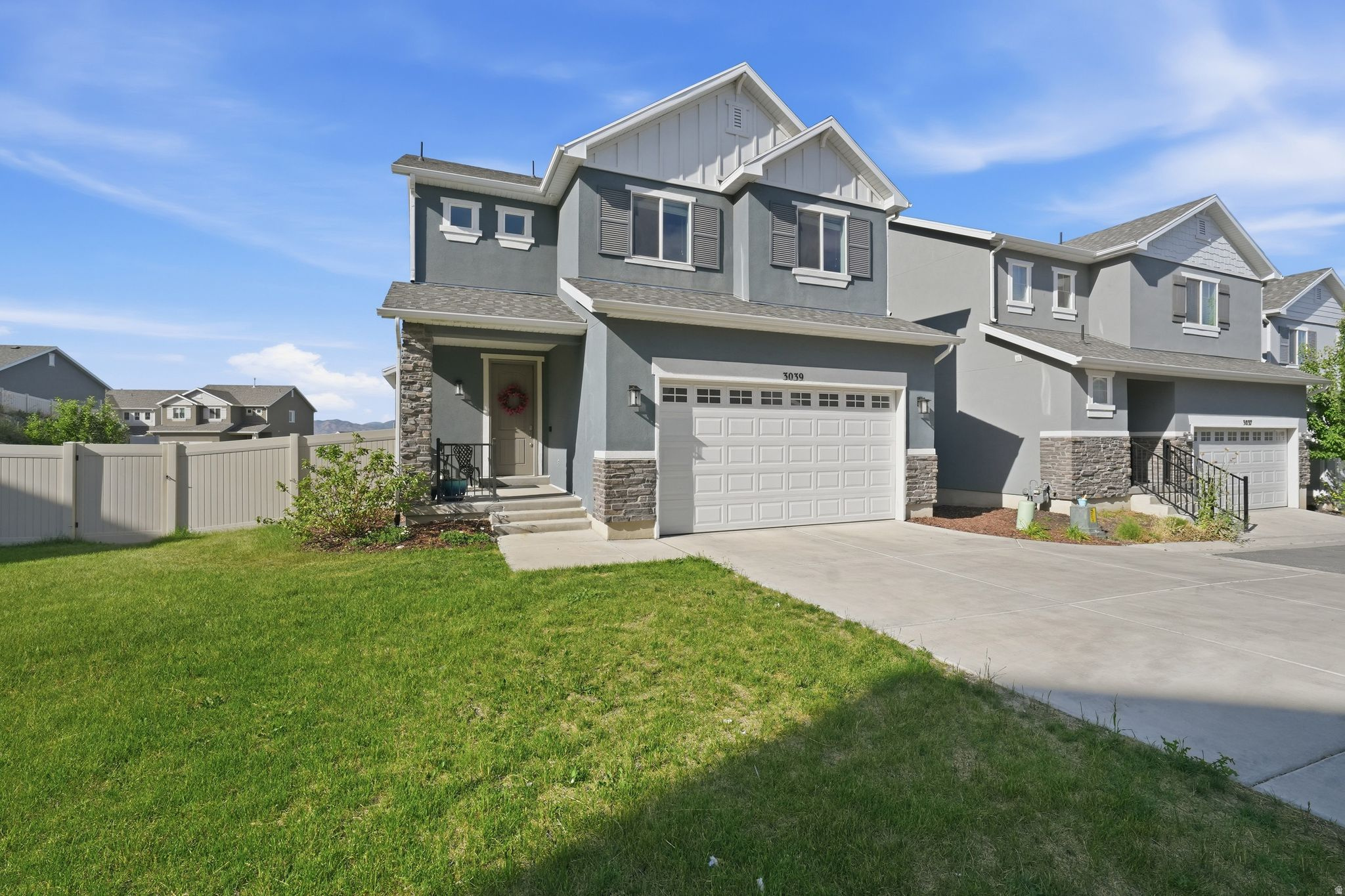 **OPEN HOUSE** Friday 6/19 from 7pm-8pm & Saturday 11am-1pm. This meticulously maintained Saratoga Springs home sits on one of the larger lots in the neighborhood, with extra space inside and out. The open concept layout shines with a beautiful white kitchen, stylish backsplash, and views of Utah Lake and the Wasatch mountains, right from the kitchen, the great room, office, and primary suite!! The primary suite is a true retreat: double sinks, separate shower, soaker tub, and a huge walk in closet. Two more oversized bedrooms and a bonus loft complete the upper level. Downstairs is a fully finished, full daylight walkout basement. It has a spacious family room plus bonus space that is great for a home gym, a gorgeous bathroom with a walk in shower, a private guest bedroom, and tons of storage. Outside, enjoy a private paver patio and a fully fenced backyard.  Brand new upgraded plush carpet. All appliances, window coverings and shed included.  Truly elevated. Welcome home! **Stop by the open house and enjoy an ice cream treat with us and relax on the shady lawn!**