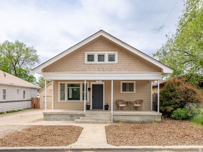 HUGE price reduction! This beautifully updated Ogden bungalow has been updated everywhere and every appliance is included, making it perfect for first time buyers or investors. This property has the largest driveway on the block and one of the only garages, making it very appealing. Endless possibilities abound in the unfinsihed basement. With a little work, it could be finished and you'd double the usable square footage. Every major system in the home has been updated: Wiring in 2023, plumbing in 2023, new HVAC system including furnace, AC, and trunk lines in 2023, water heater/water softener in 2024, new gas line, new sewer main, and CAT 5 ran to front bedroom and living room. This is one of the few bungalows with a walk in closet in the master bedroom with built in shelving and drawers. Behind the detached garage is a great space that could be utilized in several different ways including a workshop or gym area. Shed behind that area is perfect for yard storage.