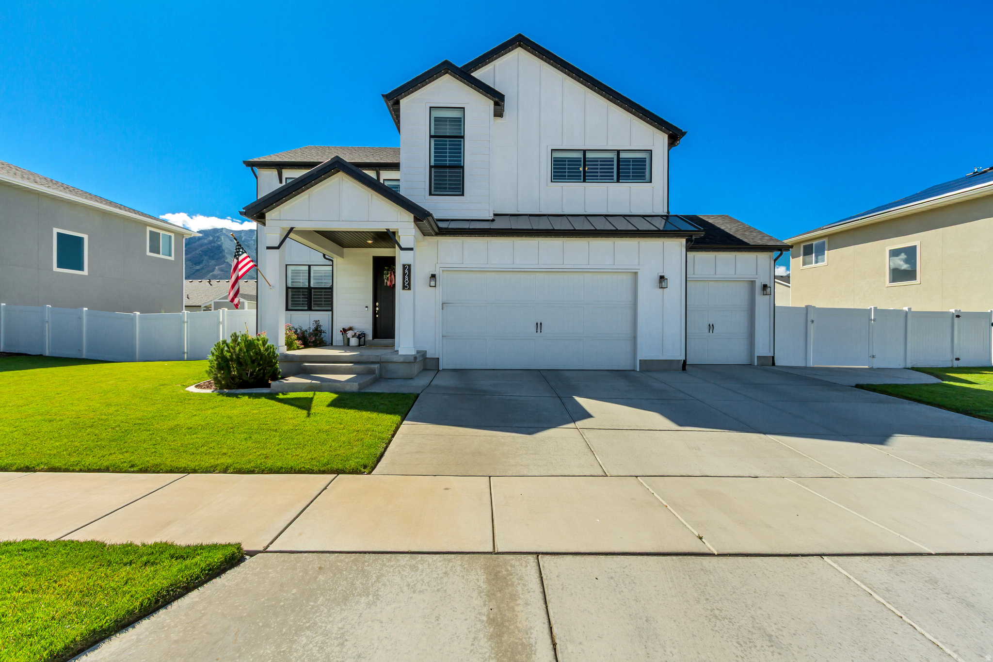 Beautiful 5 bed, 4 bath home in Sunrise Ranch featuring a well-designed floor plan with formal living and a spacious kitchen with huge pantry that opens to the family room with a cozy gas fireplace. Large bedrooms throughout, all with walk-in closets which provides plenty of space and storage, while the oversized primary suite offers a comfortable retreat. The home is fully finished with a large family room downstairs and has been beautifully maintained inside and out, with beautiful landscaping, RV parking, and plenty of room to relax, entertain, and enjoy. Conveniently located in Mapleton near parks, schools, shopping, dining, and outdoor recreation, this home offers the perfect combination of comfort, space, and location. Buyer to verify all information.