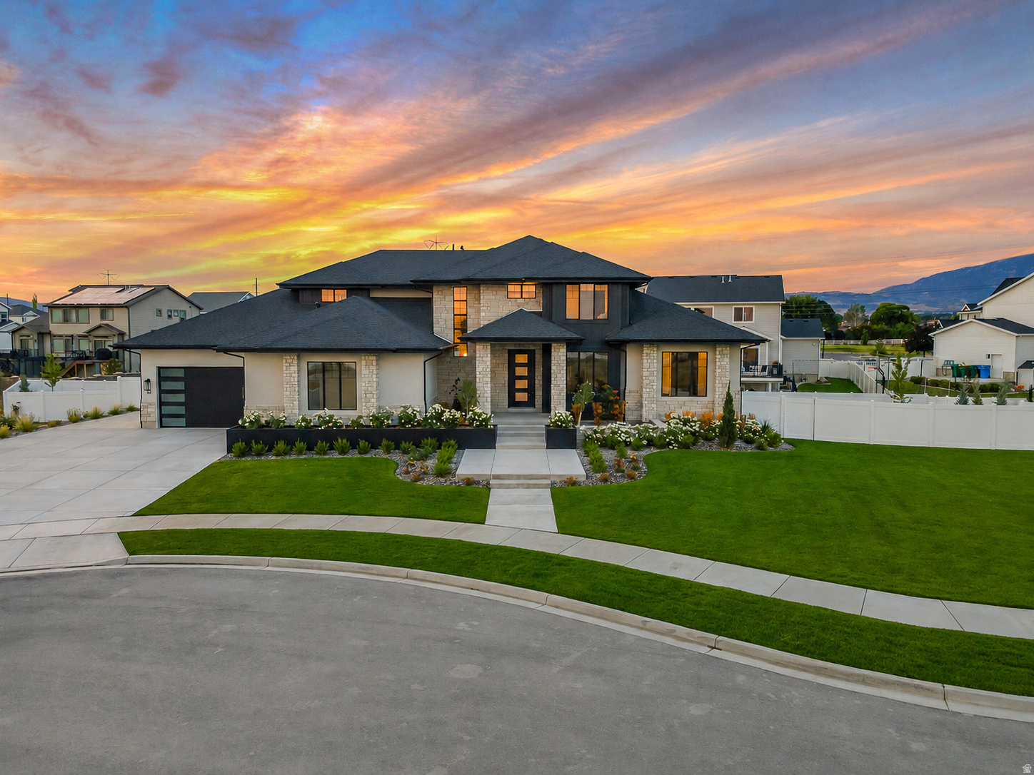 LOT #8  The Symphony Homes Forte plan offers luxury, thoughtful design, and incredible upgrades throughout! The dream kitchen features two oversized islands, a walk-in pantry with countertop workspace, gas cooktop, double wall ovens, separate refrigerator and freezer, and a second prep sink. The spacious laundry room includes abundant cabinetry and a utility sink.  The stunning primary suite offers a spa-inspired bath and an oversized walk-in closet with a window and custom built-ins. Every bedroom is generously sized, providing comfort for family and guests alike.  The finished basement is made for entertaining with a game/theater area, gym, wet bar, and separate entrance. Relax on the covered deck or shaded patio below while enjoying beautiful mountain views. This home truly has it all!
