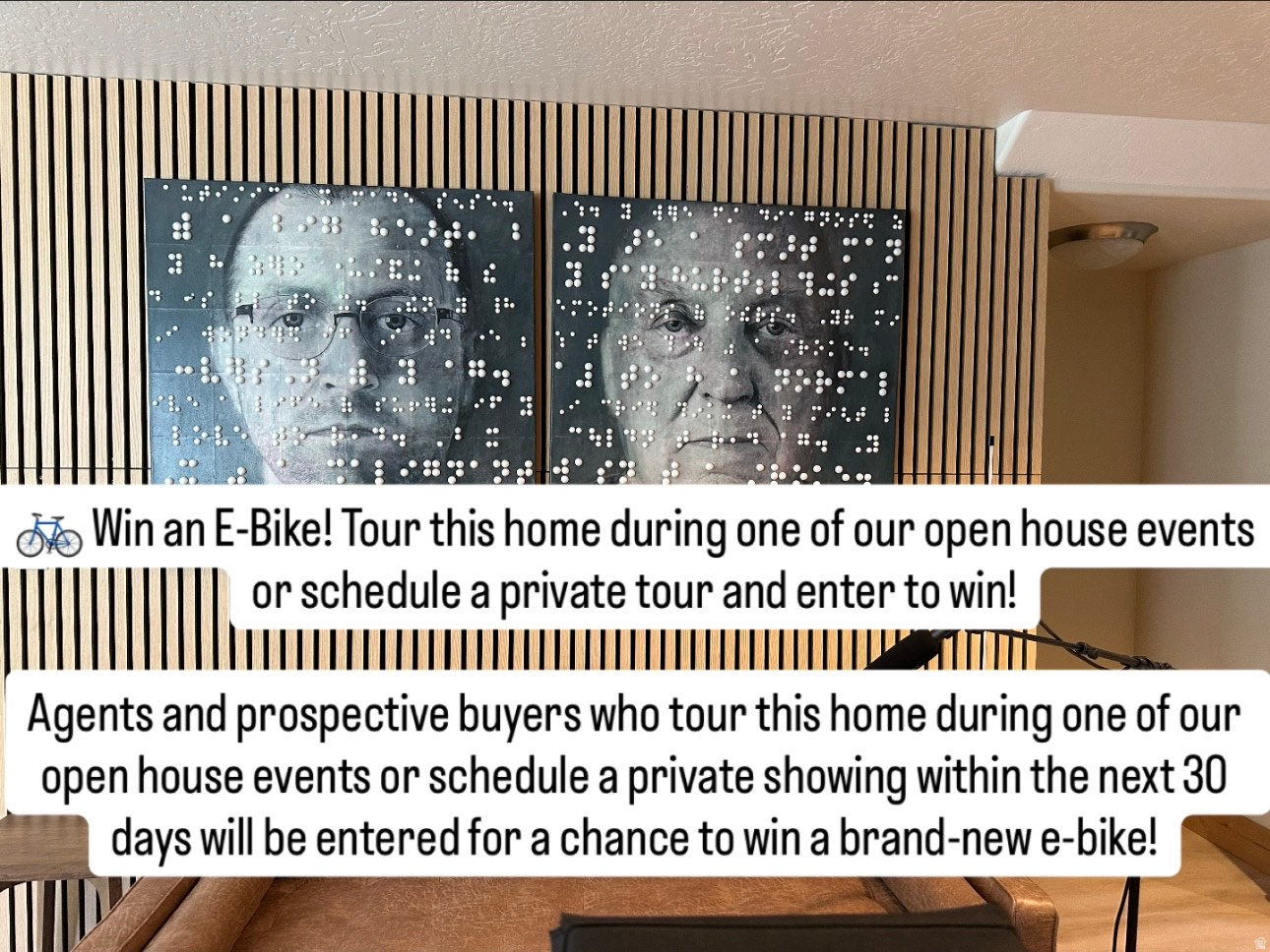 Win an E-Bike! Tour this home during one of our open house events or schedule a private tour and enter to win!  Agents and prospective buyers who tour this home during one of our open house events or schedule a private showing within the next 30 days will be entered for a chance to win a brand-new e-bike!   Treats will be served while you explore everything this beautiful home has to offer.  Open House Dates  Saturday, July 11, 2026 | 11:00 AM2:00 PM  Saturday, July 18, 2026 | 11:00 AM2:00 PM   7852 N. Sagebrush Ln., Eagle Mountain  Come see why this home is one of the best values on the market, enjoy treats, and enter for your chance to win. We'd love to see you there!  No purchase or offer to purchase is necessary to enter. See the hosting agent for complete giveaway rules, eligibility requirements, and official entry details. Must be 18 years old to enter.  Priced to Sell and only 5 minutes to Mountain View Corridor. Closer to Saratoga Springs than much of Saratoga Springs! PODCAST ROOM! Finally, enough bedrooms, storage, and gathering space for life. Ideally located on the border of Saratoga Springs and Eagle Mountain, this beautifully upgraded home stands out with a podcast studio featuring sound-absorption ceiling panels and wall treatments. This move-in-ready home features custom finishes, built-ins, designer lighting, upgrades throughout, 5 bedrooms, 3.5 bathrooms, and a bright, open floor plan. Inside, you'll find newer vinyl plank flooring, wood beam accents, custom trim work, a cozy gas fireplace, abundant natural light, and a whole-house sound system.  The kitchen is built for both function and entertaining, featuring a large island, double ovens, under-cabinet lighting, extensive cabinet storage, and an oversized pantry.  Upstairs, the spacious primary suite offers abundant natural light, a large walk-in closet, and a spa-like bathroom with a jetted tub and dual-head shower. Additional bedrooms feature large windows, walk-in closets, and generous storage. For added comfort and efficiency, the upper level includes its own HVAC system and dedicated laundry room.  The newly finished basement adds exceptional versatility with a beautiful sound-treated creative space, ideal for recording, streaming, gaming, remote work, movie nights, studying, or simply relaxing. A bedroom, bathroom, wet bar, and large cold storage room make the lower level perfect for guests, multi-generational living, or additional living space.  HOA amenities include a clubhouse, swimming pool, exercise room, playground, bike trails, and community gathering spaces-all for just $24 per month.  Outside, enjoy mature landscaping, garden boxes, a peach tree, raspberry and blackberry bushes, a gas grill, and a large storage shed for tools, toys, and outdoor equipment.  This neighborhood is truly special, with families spanning every age range, from newborns to high school seniors, making it easy for kids to find friends right outside their door. A neighborhood GroupMe keeps everyone connected, whether it's borrowing a cup of sugar, finding a babysitter, joining a playdate group, or hearing about the next event. It's the perfect balance: friendly and connected without ever feeling nosy. During the warmer months, don't miss "Treats on the Streets" every first Monday, where a different street hosts treats and neighbors wander over to mingle and catch up. Add in regular block parties and one of the best Fourth of July fireworks shows around (thanks to some seriously dedicated neighbors), and you'll understand why this community is so hard to leave.  The local school is an easy walk away and has been a favorite, with attentive teachers, supportive administration, and a strong social-emotional learning program woven into the daily curriculum. Evenings are peaceful after 10 p.m., mornings are calm and quiet, and the walking path just across the street is perfect for a sunrise stroll.  Commute: Roughly 15 minutes to the I-15 on-ramp in Lehi during morning rush h