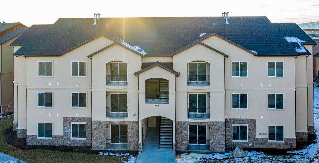 Welcome to modern living in the heart of Pleasant Grove! This beautifully maintained toplevel 3bed, 2bath condo offers bright, open spaces, vaulted ceilings, and stylish finishes throughout-including granite countertops, walkin closet, and builtin dishwasher. Enjoy singlelevel living with 1,307 sq ft of thoughtfully designed space and a private balcony perfect for relaxing after a long day.  Located in a vibrant community packed with amenities, you'll love having access to a clubhouse, gym, pool, playground, picnic areas, and more. HOA includes snow removal, landscaping, and exterior maintenance, making this a truly lowmaintenance lifestyle. Pets are welcome, and the unit comes with two dedicated parking spaces-one covered, one uncovered.  Conveniently situated near shopping, dining, schools, and commuter routes, this home blends comfort, convenience, and community. Whether you're a firsttime buyer, downsizing, or looking for a fantastic investment, this condo checks all the boxes. Come see why this is one of Pleasant Grove's most desirable places to live!