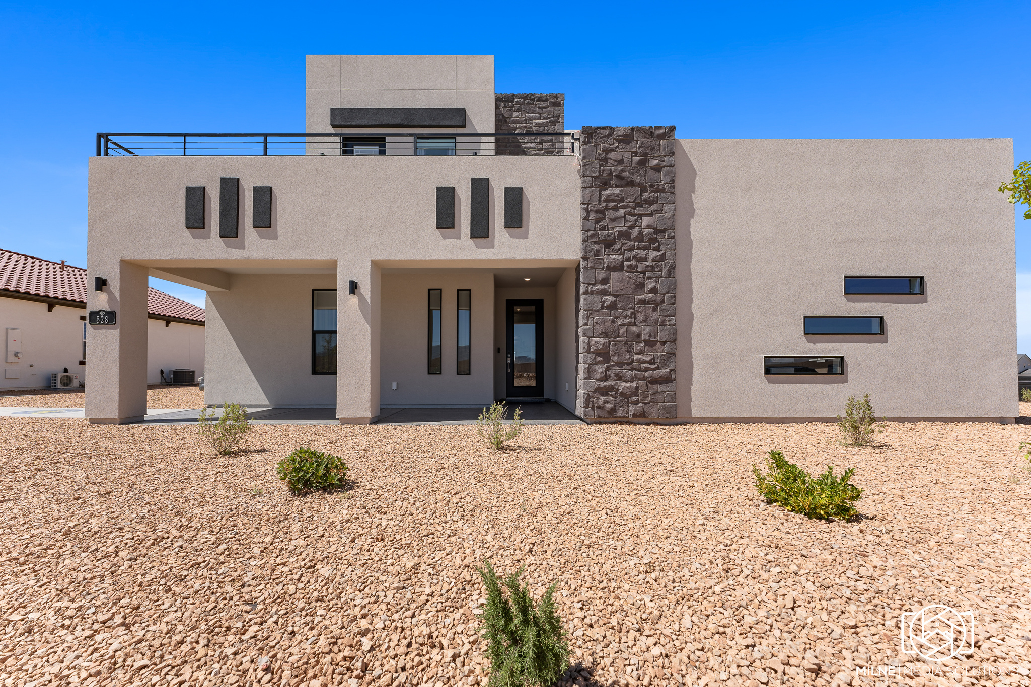 Model Home!! Featuring the Crimson DM + Balcony floor plan, thoughtfully designed and built by Carefree Homes-Southern Utah's trusted builder. Carefree delivers service that exceeds our home buyers expectations before, during and after the sale! Conveniently located near major highways and just minutes from exciting new commercial developments, this home is perfect for both work and leisure. Highlights include durable 2x6 construction, stylish, epoxy-coated garage floors, a fully landscaped yard, upgraded granite countertops, and soft close drawers. All info to be verified by buyer and buyers agent. Furniture not included.