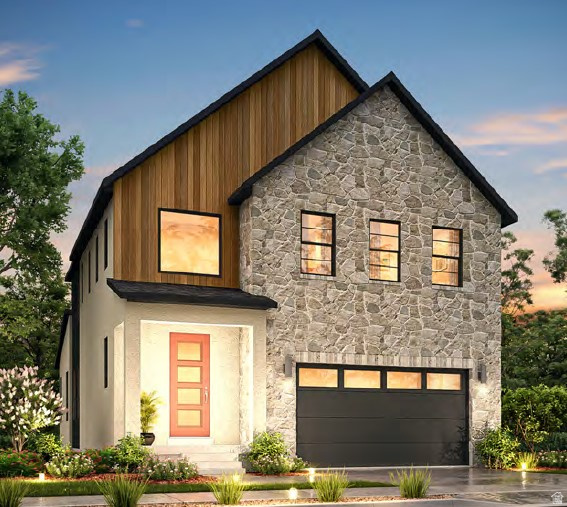 Come see this beautifully designed Gteborg home, offering a perfect blend of modern style, energy efficiency, and thoughtful upgrades throughout. The gourmet kitchen features elegant gray laminate cabinetry, stunning quartz countertops, a designer tile backsplash, and premium platinum gas appliances, creating a space that is both functional and stylish. The home's interior showcases a sophisticated mix of laminate hardwood, tile, and carpet flooring, complemented by can lighting, and large Craftsman-style baseboards and casing. A striking metal railing enhances the stairway, adding architectural appeal and an open feel. Retreat to the spacious owner's suite featuring a luxurious bathroom with cultured marble surrounds and black matte hardware for a clean, timeless finish. Additional conveniences include Christmas light outlets, a tankless water heater, and multiple energy-efficient features designed to help reduce utility costs while enhancing everyday comfort. Comes fully landscaping for an easy move in experience!