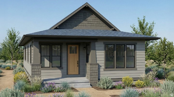 Charming Sandcherry Craftsman home plan in the up and coming Terraine community! This home features stylish laminate hardwood, tile, and carpet flooring, enhanced by elegant two-tone paint and classic craftsman-style baseboards and casing throughout. Thoughtful upgrades include Christmas light outlets, energy-efficient features, and a tankless water heater for added comfort and convenience. At the center of the home, the beautifully designed kitchen offers white laminate cabinetry, quartz countertops, a designer tile backsplash, and stainless steel gas appliances. The owner's bathroom features cultured marble shower surrounds accented by satin and brushed nickel hardware, creating a clean and timeless finish. Blending Craftsman character with modern touches, this home offers both warmth and functionality throughout all in a great master planned community!