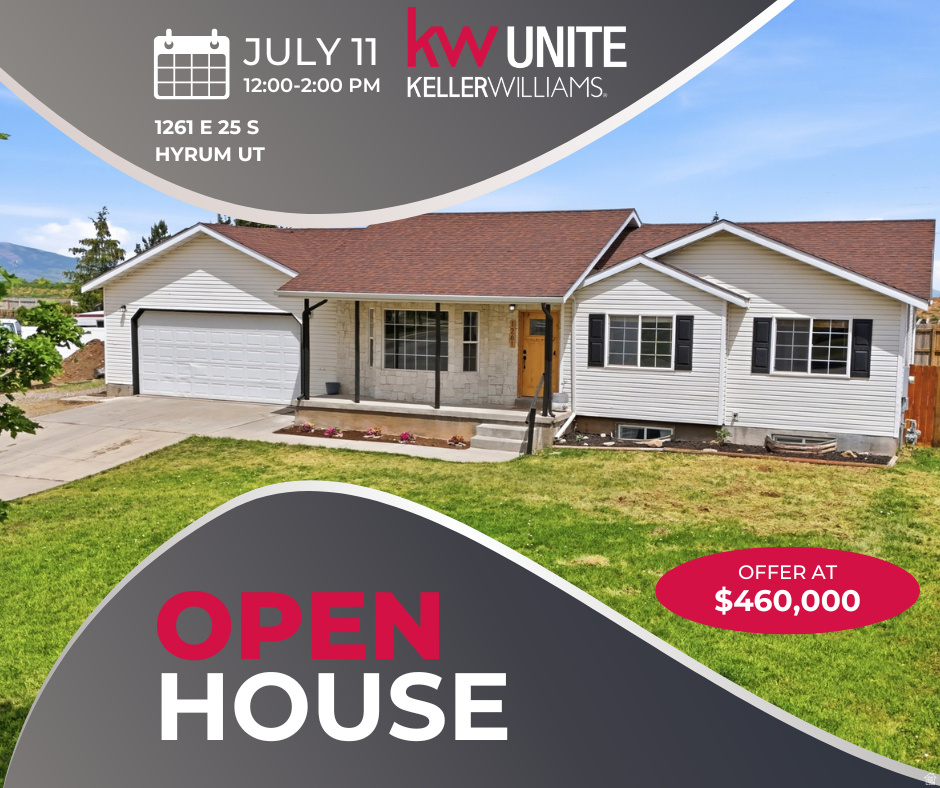 Welcome to this well-cared-for Hyrum home featuring thoughtful updates, functional living space, and a backyard built to enjoy. The bright main level offers an updated kitchen and bathroom, new LVP flooring, central AC, and an inviting layout with a comfortable primary suite. Downstairs, the fully finished basement adds incredible flexibility with 3 bedrooms, a den, cold storage plus it's plumbed for a 3rd bathroom. Outside, you'll love the fully fenced yard with playset, large insulated shed/workshop with power, heated garage (with separate breaker and 220v plug) and pressurized irrigation in both the front and back yards. Major updates including the roof (2017), water heater (2026), and kitchen (2026) provide added value and peace of mind. Tucked into a quiet neighborhood with beautiful mountain views, this home offers the perfect blend of comfort, updates, and everyday functionality.    Square footage figures are provided as a courtesy estimate only and were obtained from county records .  Buyer is advised to obtain an independent measurement.