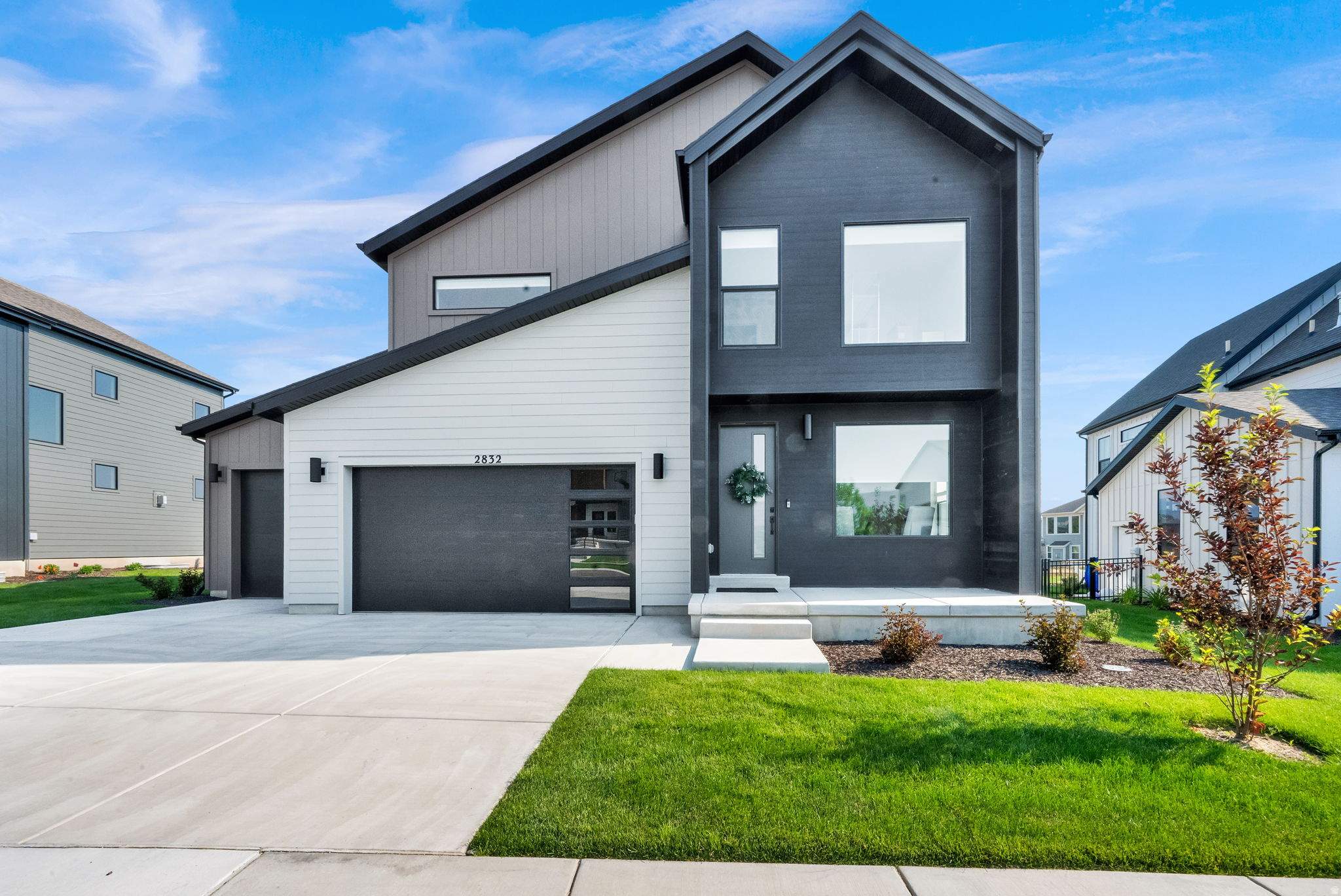 This beautifully designed 4204 square foot home, built in 2025, combines sophistication with outdoor serenity on a fenced 0.19-acre lot. It offers 4 bedrooms, 3.5 baths, and a fully finished basement. The light-filled, open-concept main level features soaring ceilings, elegant cabinetry, an upgraded living room chandelier, vertical shiplap accents, KitchenAid appliances, double ovens and quartz countertops. Step outside to a large covered deck overlooking a well-landscaped yard. A perfect blend of elegance and everyday comfort. Notable upgrades and features:         Garage wired for 2 EVs, with overhead storage         Active radon mitigation system         Whole-home humidifier, water softener, and reverse osmosis water system         Upgraded Toto toilets         All window coverings included SELLER OFFERING $40k RATE BUY DOWN! Square footage figures are provided as a courtesy estimate only and were obtained from Copper View Floor Plan from builder .  Buyer is advised to obtain an independent measurement.