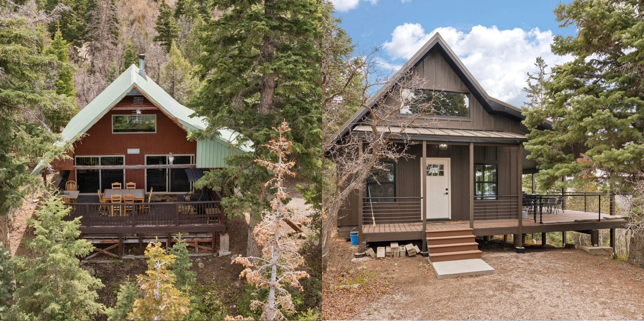 Not a mirage! TWO beautifully appointed cabins, thoughtfully placed on one single property. A very RARE find, offering the perfect blend of privacy, functionality, and unforgettable views. Each cabin is thoughtfully designed with a full kitchen, full bathroom, private bedroom, and a spacious loft, making this property ideal for multi-generational use or hosting guests while maintaining individual space. Take in stunning valley views from either expansive deck(s) designed for entertaining, relaxing, and soaking in the beauty of the surroundings. Both cabins have been beautifully updated with a modern rustic aesthetic while still preserving their unique charm, including original propane lighting that adds to the authentic cabin experience. Located within a private, gated community, this property offers direct access to Skyline Drive via Spring City Canyon through Gate 7. Access miles of ATV trails, hiking, and outdoor recreation right at your fingertips. The property is well-equipped for off-grid living, including solar power with 24 (6-volt) batteries, a reliable Onan generator, an owned propane tank, a 1,200-gallon water tank housed in a pump house, and a valuable one Class B water share with water transport trailer included. Recreational enthusiasts will appreciate the inclusion of 34 wheelers, making it easy to explore the surrounding landscape. This is a rare opportunity to own a versatile, turn-key getaway that offers both independence and togetherness; something truly unique that is seldom found. Both cabins and property are fully furnished with a full price offer, excluding personal items and keepsakes. Property information to include; square footage and bedrooms, bathrooms, etc are stated for both cabins.  All information within is provided as a courtesy only.  Buyer and Buer's Agent are advised to complete their own Due Diligence and Independent measurements.