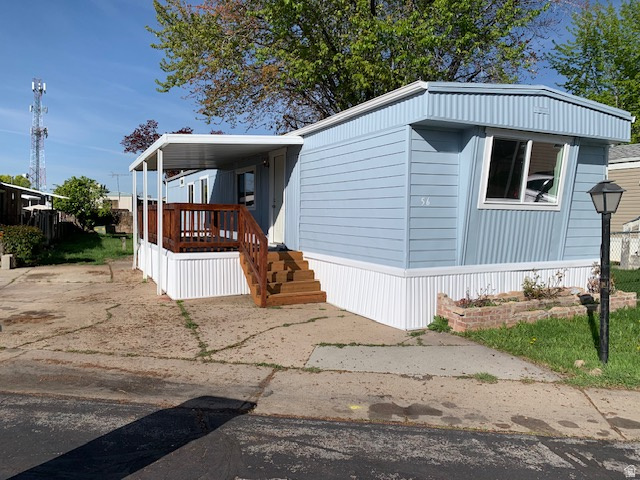 Mountain View Estates features a Beautifully remodeled Mobile Home in an Incredible Location.. nice, Private, and cozy setting but convenient to nearly everything..  Shopping, Eateries, Layton Hills Mall, Wall Mart, Schools, Parks and major roadways. New Roof, New Double Pane Windows, New Switch AC/Heat Unit, Freshly remodeled kitchen with Quartz Counters, Updated Bathrooms with Tiled Shower Stalls and LVP Floors throughout.  Park has picnic, kids playground and dog friendly play area. Home is To Be Sold in AS IS Condition with No Warranties. Possible Financing with TruPath, NorthStar Mortgage or 21t Mortgage.