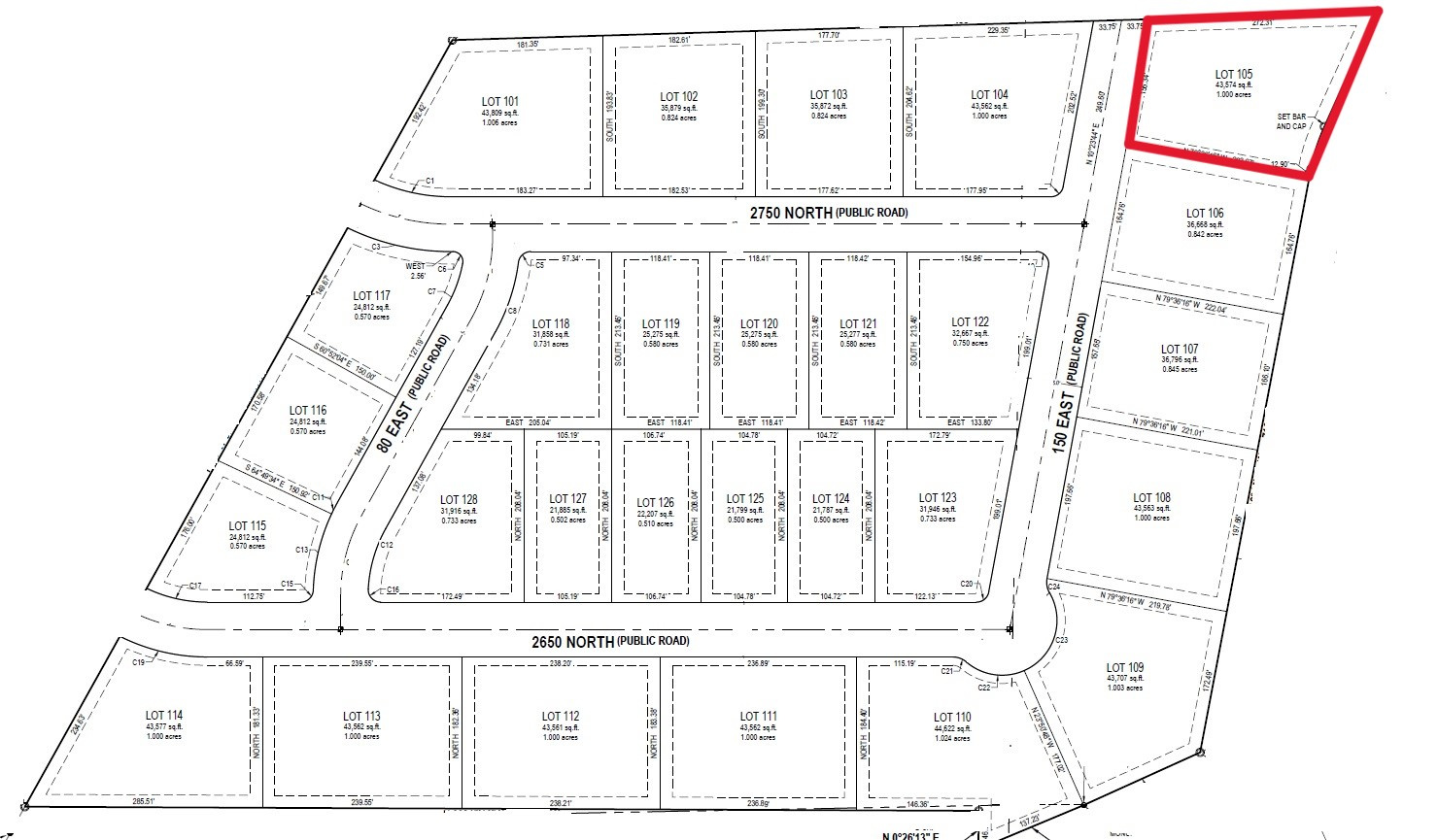 CEDAR RIDGE ESTATES - Land