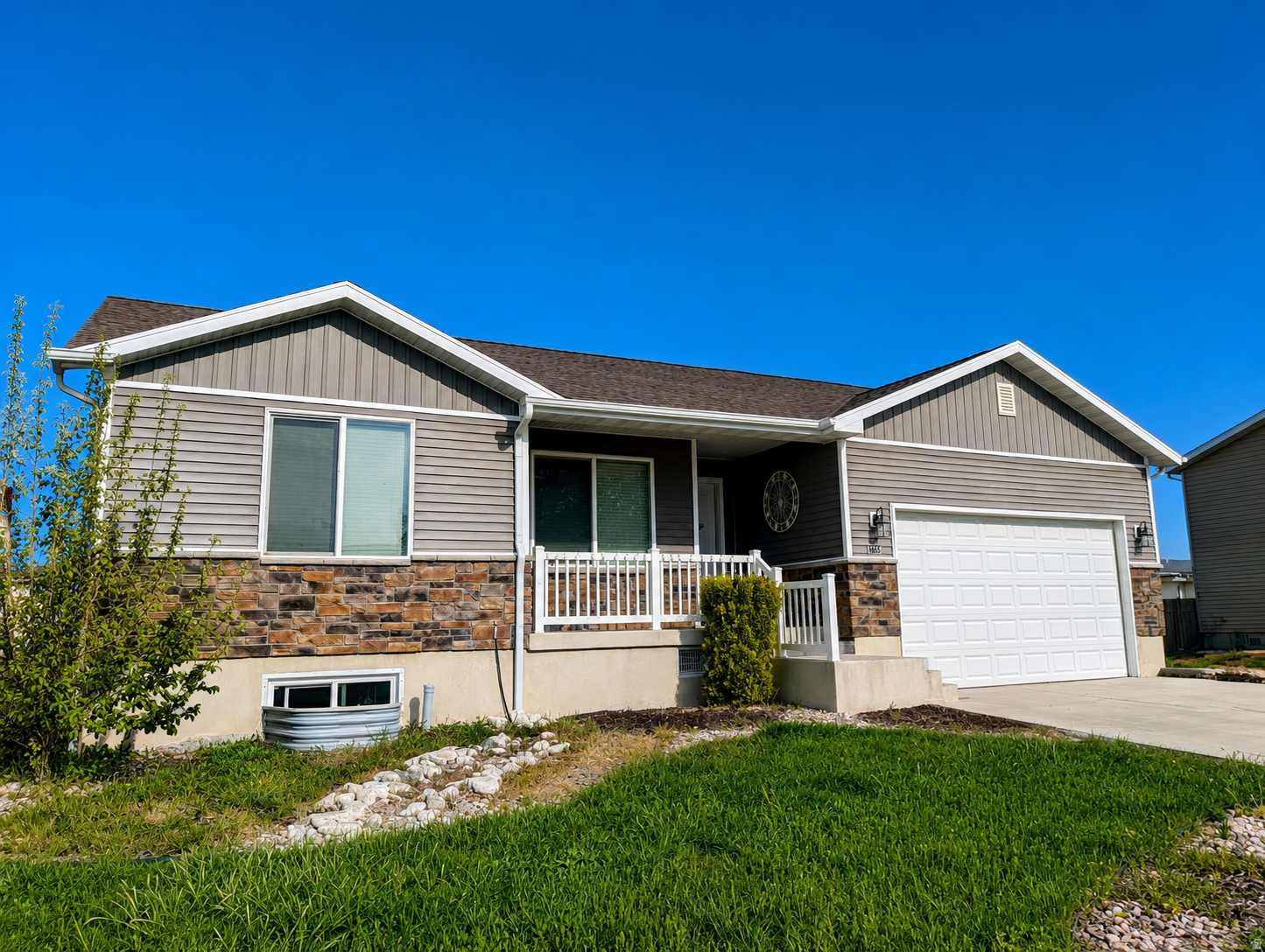 PRICE IMPROVEMENT and Seller's are ready to move! Beautiful 2,658 s.f. ranch/rambler built in 2017, located in a quiet country-atmosphere subdivision. Enjoy comfortable main-floor living with 3 bedrooms and 2 full baths upstairs, featuring an open and functional layout filled with natural light and room.  The unfinished basement offers excellent future potential with room for 2 additional bedrooms, a full bath, and a spacious family room-perfect for expanding living space or adding value. Tons of natural light with large windows in the basement as well.  Peaceful surroundings, newer construction, and room to grow make this home an ideal blend of comfort and opportunity.  Call now for your showing and make this your new home!
