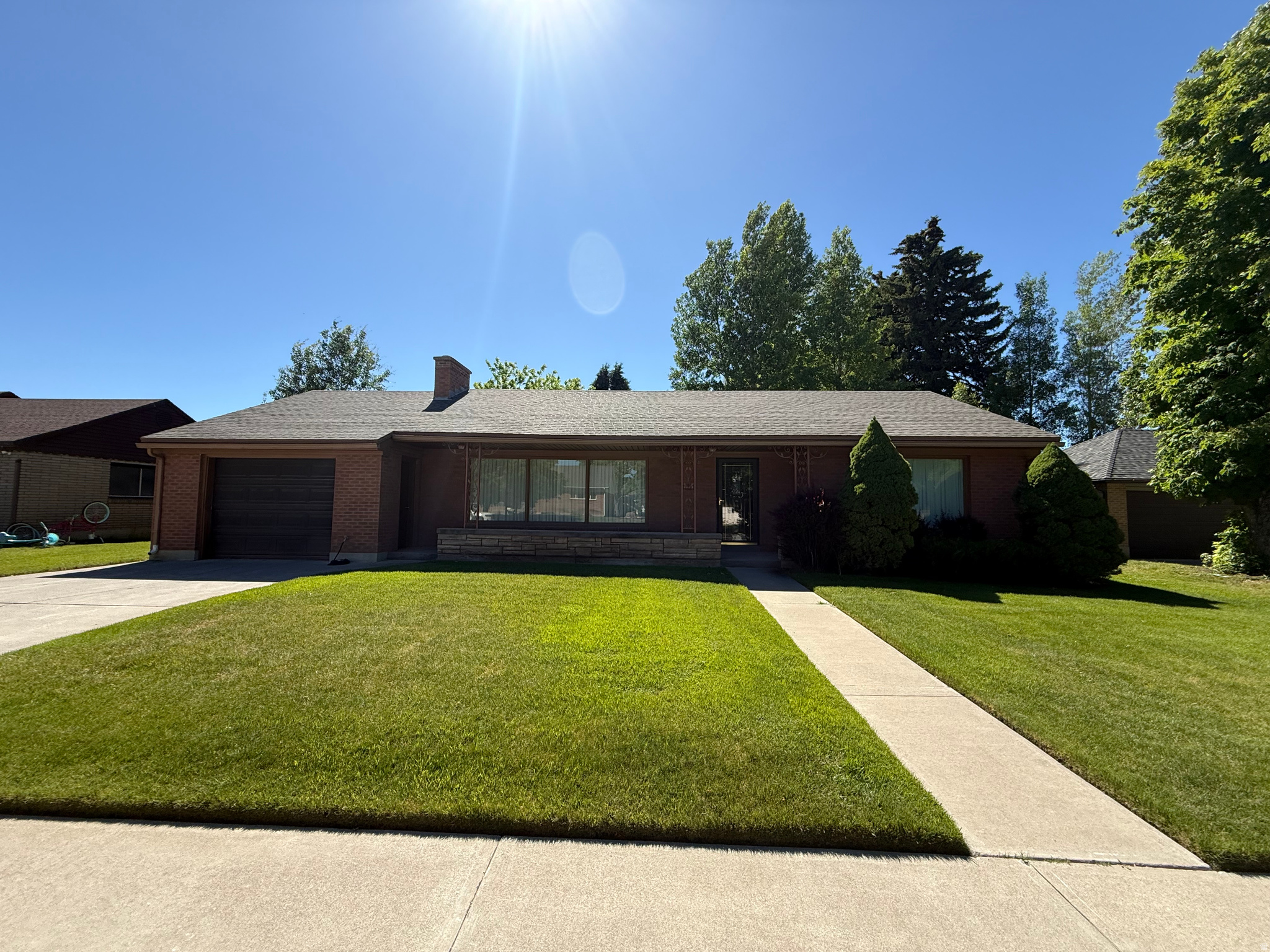 This beautiful, well cared  for home is a great new listing. Sitting in a desirable neighborhood for those wanting a quarter of an acre yard fenced and beautifully landscaped with the sprinkler system, close to stores, schools ,and churches. It's one level with two bedrooms, one bath, beautiful living room, single car, garage, and great storage in an addition off the garage. Come take a look at this well built, classic brick home.