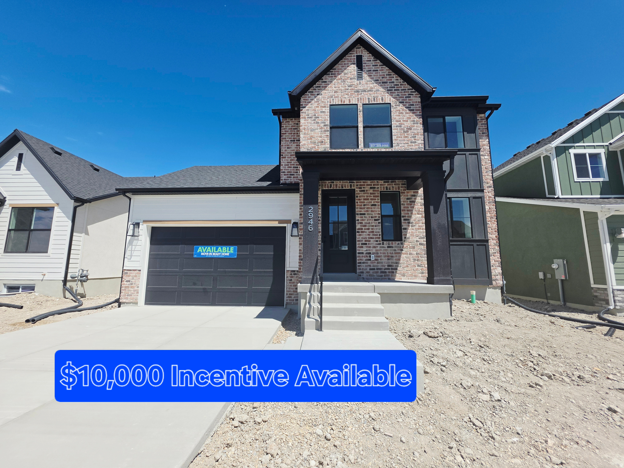 Come be part of the new JDC Ranch community in this beautiful new 2 Story home. You'll love the community vibes as you stroll through the walking trails, play at the parks, and hone your pickleball skills (coming soon). And when you're not outside you'll enjoy relaxing in your new home full of features like 9' main floor ceilings, tall windows for natural light, spacious kitchen for entertaining, and large family room! The quality is unmatched in this price range!! Front yard landscaping and a fenced yard is included as well. Advertised $10,000 incentive is through builders preferred lender.