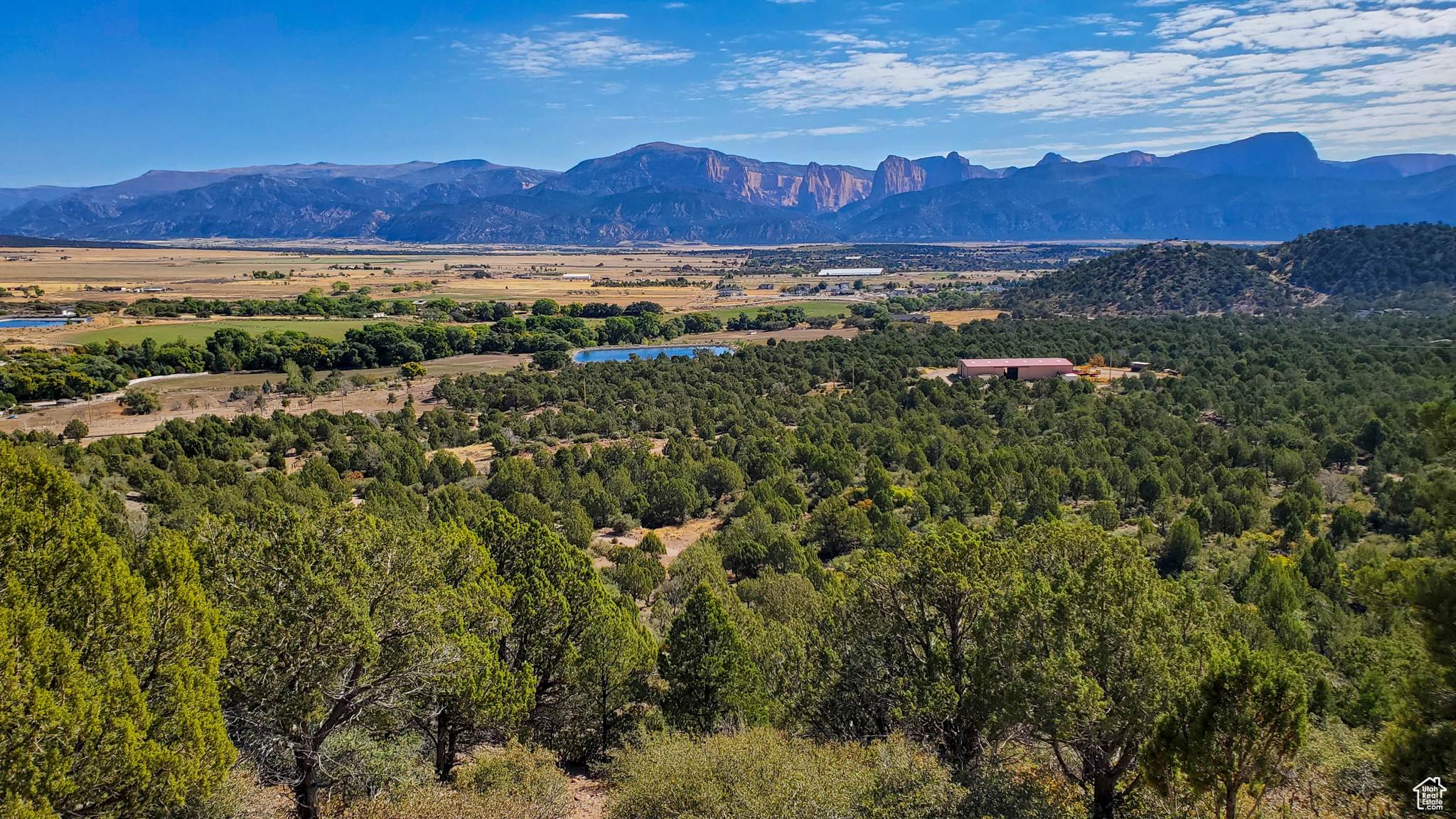 Nestled adjacent to the Dixie National Forest along its west and south boundaries, this breathtaking 81.29-acre property offers unparalleled natural beauty and privacy. With 360 panoramic views of Kolob Canyons in Zion National Park, the Pine Mountain range, and the picturesque New Harmony Valley, you'll be surrounded by the stunning landscapes Southern Utah is known for. Perfect for outdoor enthusiasts, the property is close to numerous trails, hunting grounds, and recreational opportunities. Roads have already been cut throughout the property, providing easy and private access, while power is conveniently located on the east side. For those seeking water resources, well water rights are available for purchase separately. Additionally, you can take in the expansive surroundings from the elevated "Eagles Nest," which offers spectacular views of the entire area. Whether you're looking to build a secluded retreat or simply enjoy the tranquility of this forested haven, this unique property delivers an exceptional opportunity to connect with nature.