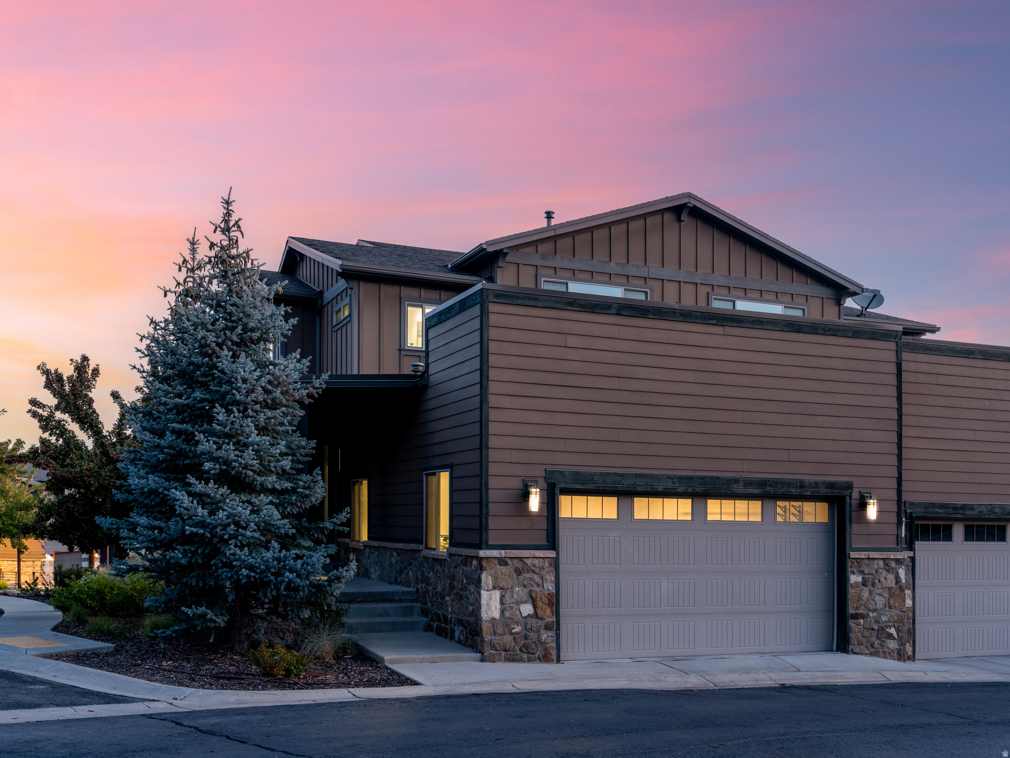 Beautifully located near Pineview Reservoir, this luxurious residence seamlessly blends contemporary design with the serenity of mountain living. Sold fully furnished, it offers exceptional flexibility-ideal as a vacation rental (appropriately zoned), investment opportunity, second home, or primary residence. The main level showcases rich hardwood floors and a gourmet kitchen complete with granite countertops, tile backsplash, refined cabinetry, double ovens, a gas cooktop, and under-cabinet lighting. A connected dining area flows into a welcoming living room that opens to a deck featuring a hot tub, natural gas hookup for grilling, and sweeping views of the neighboring land trust. Spanning three levels, the home includes four spacious bedrooms and 4.5 bathrooms. The upper floor hosts the primary suite with vaulted ceilings along with two additional bedrooms, while the finished basement offers a generous family room, wet bar, and custom TV cabinetry. Thoughtful upgrades elevate both comfort and efficiency, including dual-zone heating, a second hot water heater with pump, reverse osmosis water system, enhanced insulation, and designer accent lighting. Practical additions such as a GFI garage heater and energy-efficient gas stubs for the BBQ and garage heater add everyday convenience. The carefully curated furnishings-dining set, plush seating, bar stools, patio furniture, and Kenmore grill-perfectly complement the home's sophisticated style. Conveniently located near community amenities, including the pool, this property is designed for ease, comfort, and effortless entertaining. Whether you're seeking a serene mountain getaway or a property with outstanding rental potential, this home delivers versatility, quality, and refined elegance in an unparalleled setting. This home sits in a recreational paradise, offering direct access to Ogden Valley's extensive trail network and world-class skiing at Powder Mountain and Snowbasin, all within a short drive. All property information, boundaries, and documents to be verified by the buyer.