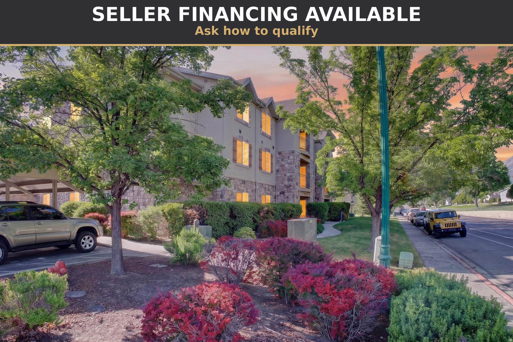 Seller financing (with only $15K down) is available on this beautifully updated 3-bedroom, 2-bath second-floor condo in the sought-after Newport Village community of Orem. In today's high-rate market, this flexible option could save a qualified buyer time and headaches compared to a traditional loan. Ask how to qualify. Inside, you'll find granite countertops, stainless steel appliances, fresh paint, and a spacious primary suite with a walk-in closet. At 1,310 square feet, this home is truly move-in ready. Step out onto your private balcony overlooking mature trees. The open-concept living and dining area is bright, airy, and made for both relaxing and entertaining. Ideally located just minutes from UVU, BYU, shopping, dining, and quick I-15 access. Whether you're a first-time buyer, an investor, or looking to right-size, this one checks every box.