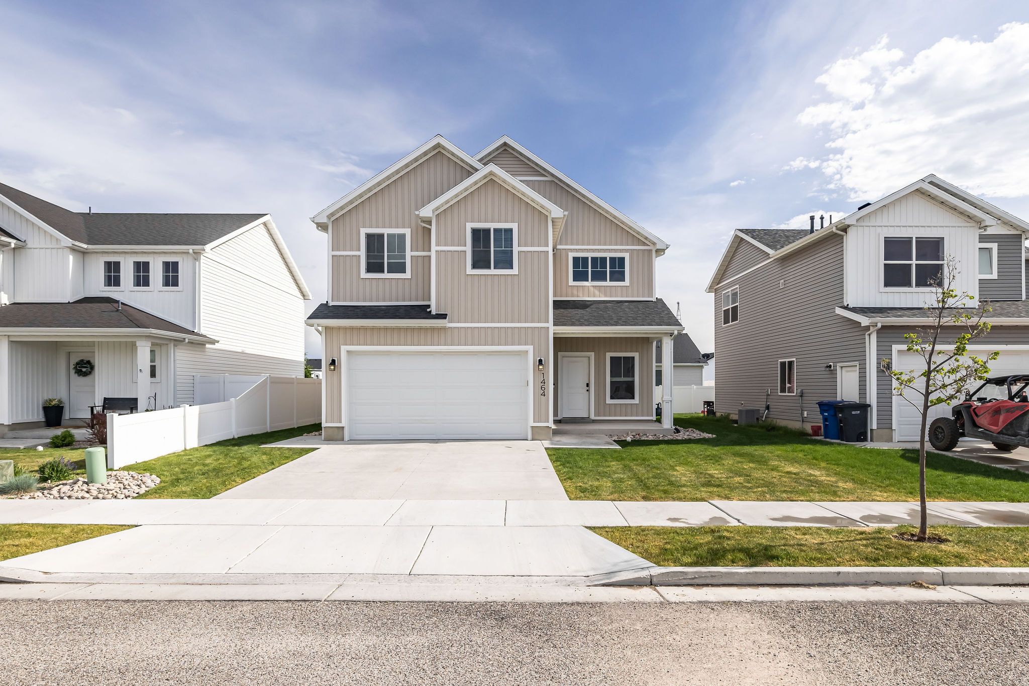 Great nearly new 2-story house in Meadowbrooke. Close to schools and shopping. This home features LVP flooring, bright open space, quartz countertops, fridge, blinds, washer, and dryer are all included. Easy to see.