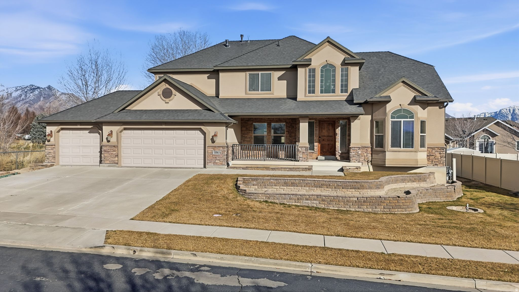 Stunning 2-story right in the middle of Lehi, east of the freeway, close to everything but secluded enough to appreciate the privacy! This beautiful, spacious, 1-owner custom home has all the major upgrades you would want. Granite everywhere, upgraded cabinetry, with lots of built-ins.  6 bedrooms, 4 bathrooms, storage galore! This is definitely a must-see. The unfinished basement has epoxy floors covered with removable carpet tiles. Enjoy the outside entrance with the possibility of a spacious mother-in-law apartment if you choose. The large 3-car garage also has epoxy floors. The yard has a state-of-the-art sprinkling system. The basement is 25% finished. Square footage figures are provided as a courtesy estimate only and were obtained from county records and the buyer's laser measurements.  Buyer is advised to obtain an independent measurement.
