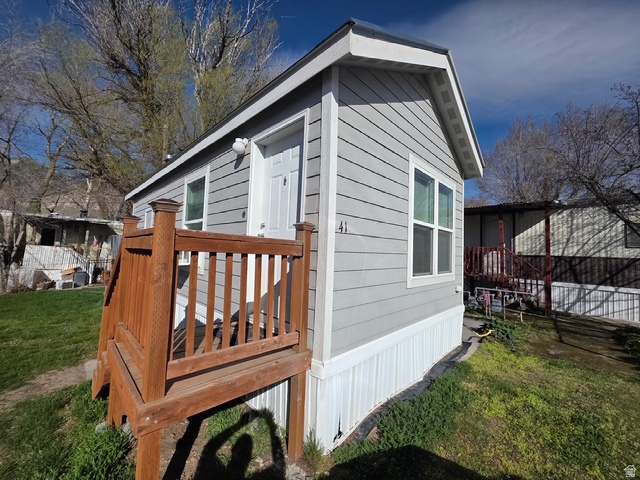Affordable living in Brigham City - 2019 park model home. Cheaper than most apartment rents. $600 monthly lot rent. This high quality mobile home offering efficient use of space and thoughtful storage throughout. Despite its compact footprint, the home features abundant cupboards and closet space, making organization easy and daily living comfortable. The current owner has taken excellent care of the home and appreciates how warm and cozy it stays during the winter and comfortably cool in the summer. A new water heater installed in 2024 adds peace of mind, and the sale includes two air conditioning units and a professionally mounted TV, providing extra value for the next owner. Included are newer Whirlpool kitchen appliances. Situated in a desirable location within the park, this home offers a great opportunity for affordable, low-maintenance living with modern construction and thoughtful features. Square footage figures are provided as a courtesy estimate only and were obtained from the manufacture's website. Buyer is advised to obtain an independent measurement. HOA Remarks:  Landscaping also included. Park approval required. There is a $30 application fee per person on lease. $25/month per pet fee.