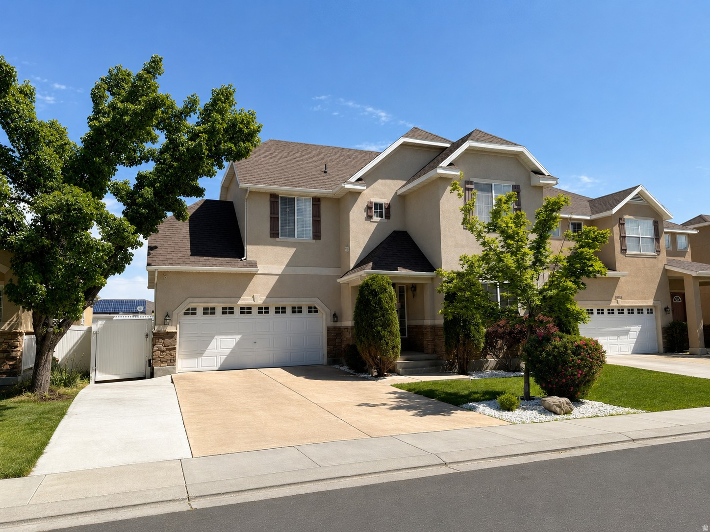**Wow a $29,578 PRICE REDUCTION, wow what an Incredible Value on this beautifully maintained, semi-custom residence in the highly sought-after neighborhood of The Villas at Jordan Landing.  This spacious two-story home offers the perfect blend of comfort, style, and functionality. Walk in and be greeted by soaring 18-foot ceilings and a stunning open staircase wrapped in classic oak railing The large windows fill the main living area with an abundance of natural light, creating a warm, bright, and inviting atmosphere. The thoughtfully designed floor plan features 5 bedrooms, 2.5 bathrooms, plus a versatile main-level office that can easily serve as a home office, study, playroom, or even a guessed room. Whether you're hosting family gatherings, entertaining friends, or simply enjoying a quiet evening at home, this home offers the space and layout you have been looking for. Conveniently located just minutes from Jordan Landing's premier shopping, restaurants, entertainment, parks, playgrounds, schools, medical facilities, and places of worship, you'll enjoy having everything so close. With its desirable location, spacious layout, and exceptional value, this is an opportunity you won't want to miss.