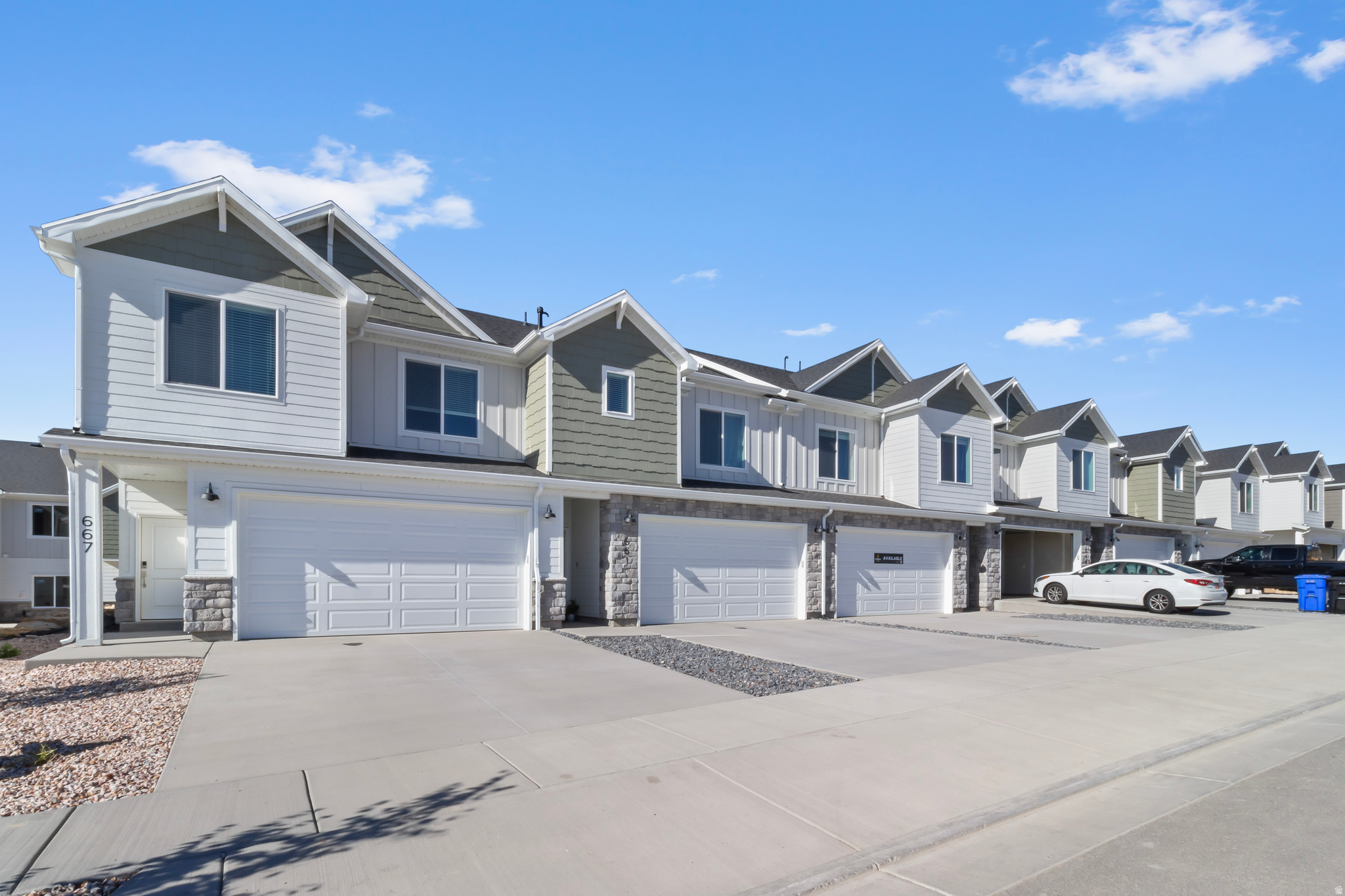 Experience the Oak floor plan in the highly sought-after Village at Fox Meadows community! This thoughtfully designed 2-story townhome offers an open-concept main floor perfect for entertaining, relaxing, and everyday living, with intentional use of space throughout. Upstairs, you'll find 3 spacious bedrooms, including a private primary suite, along with 2 full bathrooms and convenient second-floor laundry. Enjoy the ease of brand-new construction paired with modern finishes, abundant natural light, and an attached 2-car garage. Village at Fox Meadows is designed for lifestyle and connection, featuring nearby parks, walking paths, pool and pool house, and open green space, with quick access to everything Smithfield has to offer while still maintaining that peaceful neighborhood feel. Skip the projects, the maintenance, and the compromises - and step into a brand-new home backed by a builder's warranty today!  **Photos are of a similar home and not the exact unit.