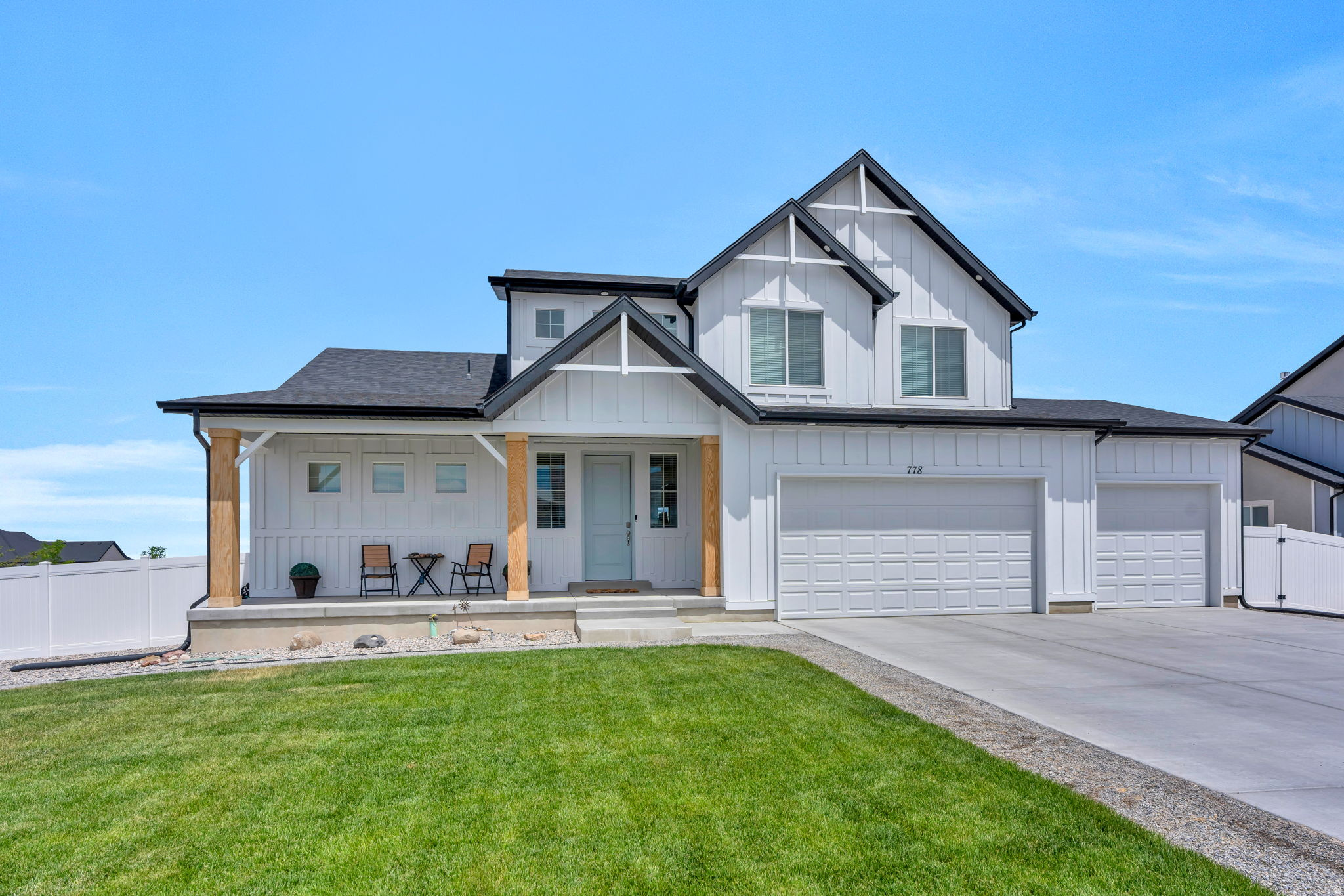 Like-new home in one of Grantsville's newest and most sought-after subdivisions-now completely sold out! This beautifully maintained property offers the feel of new construction without the wait, plus tens of thousands already invested in upgrades. Enjoy a fully fenced half-acre yard with several trees planted, front yard with sprinklers, an extended patio, and plenty of space to relax, play, and entertain. Inside, you'll love the open-concept floor plan featuring dramatic vaulted ceilings, a spacious kitchen and dining area, oversized bedrooms, and abundant natural light. The massive garage offers plenty of room for vehicles, toys, and storage, while the unfinished basement features 9-foot ceilings and endless potential for future growth. Take in stunning sunrise and sunset views from this peaceful location-country living with modern comfort.