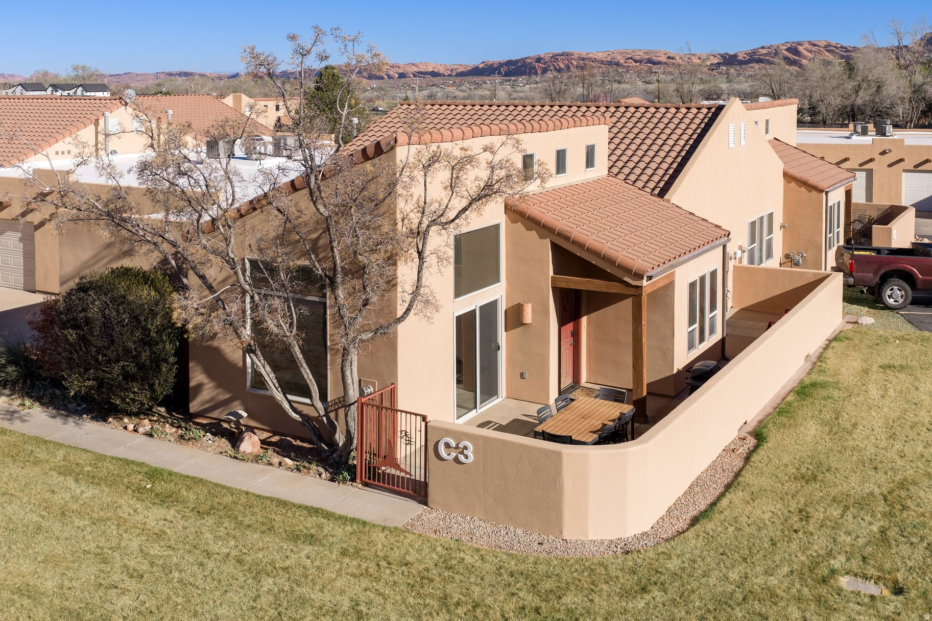 Turnkey and beautifully maintained, this Rim Village Vista C3 unit stands out with a rare combination of comfort, light, and views. Offering 3 bedrooms and 2 bathrooms, the home is filled with natural light and thoughtfully laid out for easy living. Step outside to one of the larger patios in Rim Village-perfectly oriented to take in sweeping mountain views and ideal for relaxing or entertaining.  Well appointed throughout, this property delivers a clean, inviting feel that's truly move-in ready. Enjoy access to Rim Village amenities while owning a property that works just as well as a full-time residence, second home, or investment.  Currently used as a short-term rental and owner managed-please contact your favorite property management company for financials.