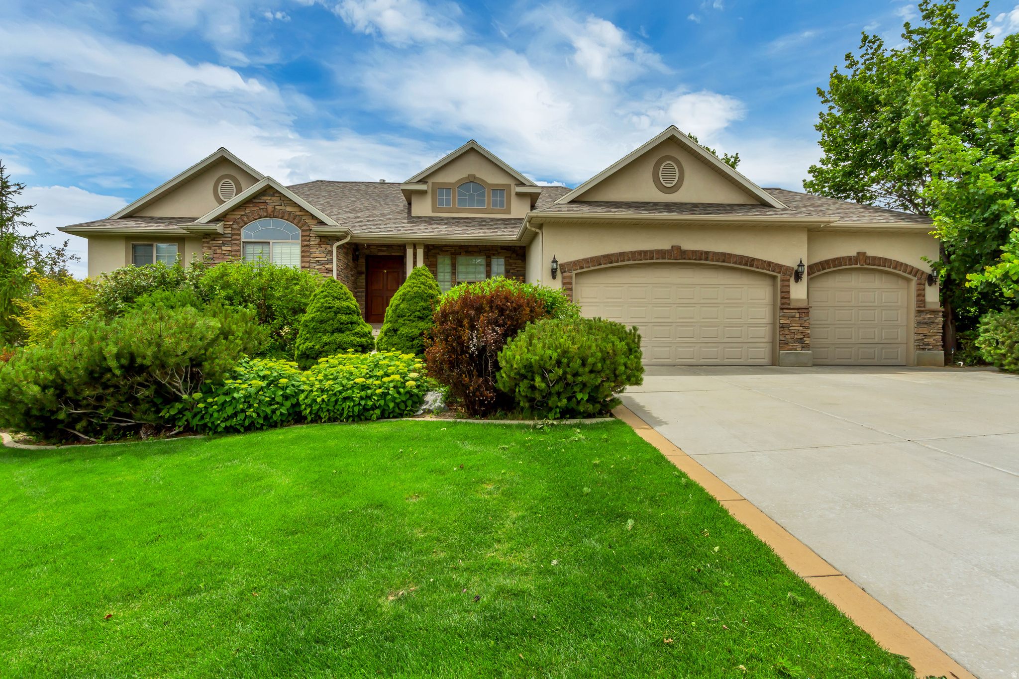 Come see this beautiful rambler with an unobstructed view of Timpanogos and the Wasatch Mountain range. Enjoy the wonderful city park and walking paths just around the corner. This home is situated on a beautifully landscaped lot with a large, private backyard and multiple decks, providing plenty of space to enjoy outdoor living. Hardwood floors in the kitchen and brand-new carpet make this home move-in ready. The fully finished basement with high ceilings, a large gathering room, a den and a workout room, giving you all the space you need. With a new roof installed this year and updated mechanical systems, this home will help keep maintenance needs and costs low for years to come. No showings will be allowed until Friday, June 19 starting at 10:00 am. Open House Friday from 4:00 to 6:30 pm and Saturday from 10:30 to 1:30.  Don't miss this opportunity to live is this spectacular neighborhood.
