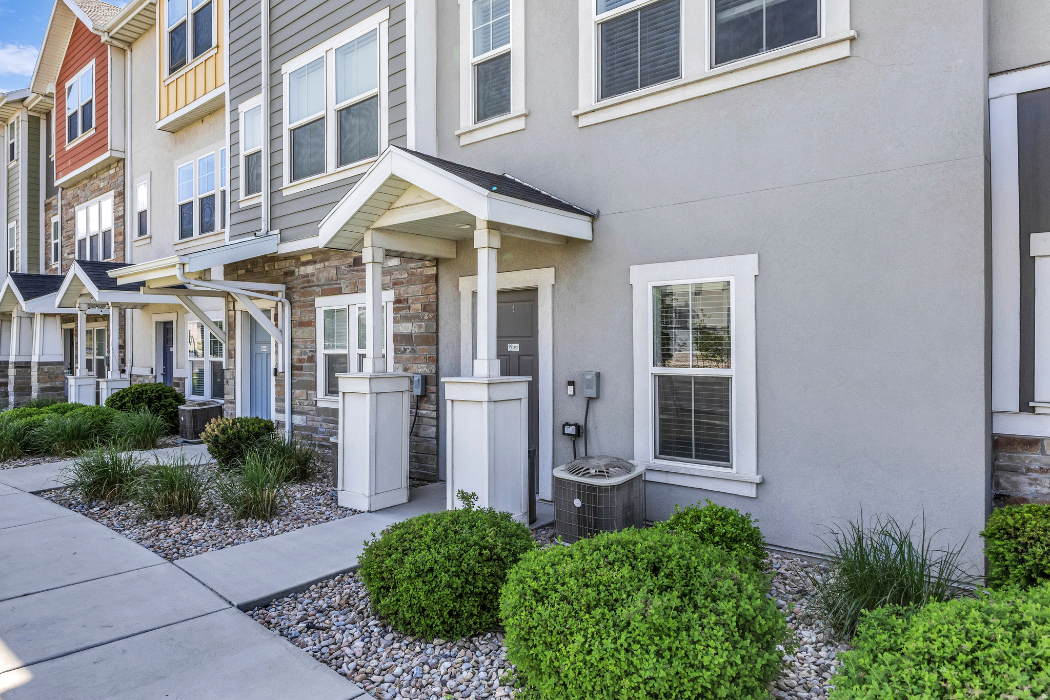 *OPEN HOUSE 7/22  1:30 to 2:30 PM* Beautiful 3-bedroom, 3-bathroom townhome in an unbeatable location near UVU! This well-maintained home features a bright, modern kitchen with wood cabinetry, stainless steel appliances. The open-concept floorplan offers spacious gathering areas, ideal for entertaining, while 9-foot ceilings throughout most of the home create an airy, expansive feel. Community amenities include a pool, hot tub, gym, clubhouse, tennis courts, and playgrounds. Located just a 2-minute walk to Megaplex, Topgolf, and numerous restaurants, with quick access to I-15, this home offers both convenience and fun right at your doorstep. Additional parking is limited to the attached 2-car garage. Second floor bathroom is plumbed for a tub/shower. Owners may reserve an uncovered parking space for $120/month, and guest overnight parking is available through the community app. This beautiful home is move-in ready and a must-see! Square footage per county records; buyer to verify all information.