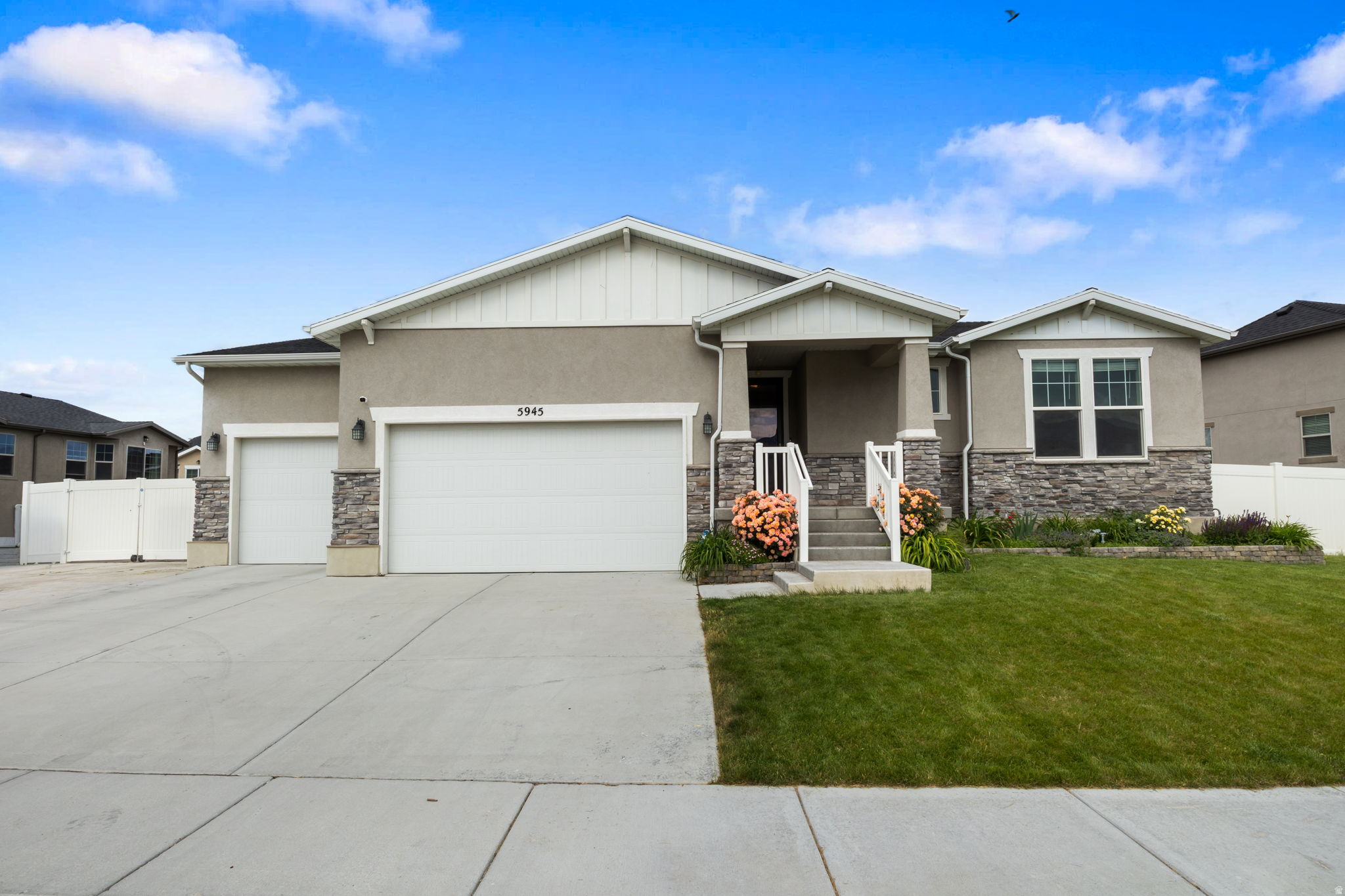 **Open House Saturday May 30th, 1pm-3pm** Welcome home to this beautifully maintained 6-bedroom, 3-bath home in one of Stansbury Park's desirable neighborhoods. With a fully finished basement and a thoughtful layout, there is plenty of room to spread out, gather, entertain, or create the extra spaces you've been needing.  The kitchen features granite countertops and flows easily into the main living areas, making everyday living feel comfortable and functional. Downstairs, the finished basement adds even more flexibility and tons of space to utilize however you want.   Outside, you'll love the great backyard with space to relax, entertain, and enjoy those Stansbury Park evenings. Additional features include a whole-home humidifier, a rare 4-car garage, and the peace of mind that comes with a home that has been well cared for.  Located in a sought-after Stansbury Park neighborhood, this home offers the space, upgrades, and lifestyle buyers are looking for. All information provided as a courtesy only. Buyer and Buyer's Agent to verify all information.