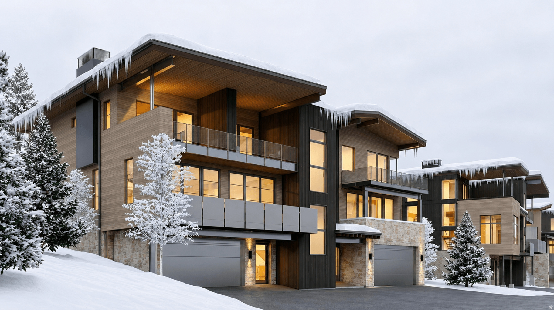 Positioned on one of Velvre's premier view corridors, Residence R45 captures commanding panoramas of the Jordanelle Reservoir alongside dynamic, front-row views of Deer Valley's Neptune Express chairlift and terminals, creating a uniquely interactive ski experience rarely found in modern mountain communities. This four-bedroom ski-in, ski-out residence blends refined alpine architecture with thoughtfully integrated wellness and gathering spaces, including a custom ski room and private sanctuary designed for restoration after a day on the mountain. Expansive floor-to-ceiling glass, multiple outdoor decks, and seamless indoor-outdoor living frame both sunrise views and direct slope access, while an oversized chef's kitchen and upstairs bedroom-level lounge with wet bar create an ideal setting for entertaining family and guests. Interiors are elevated by natural stone finishes, limestone plaster walls, custom Rocky Mountain hardware, Ketra circadian lighting, whole-home air and water purification, and fully integrated smart-home technology. Located within a gated enclave of just 115 residences privately set into the new terrain in Deer Valley Resort, owners enjoy direct access to the Neptune Express chairlift without base-area congestion, along with exclusive club amenities including a private ski beach and aprs lounge, ski and bike valet, spa and longevity programming, pools and hot tubs, fitness facilities, game room, shuttle service, and private boat club access on the Jordanelle Reservoir.