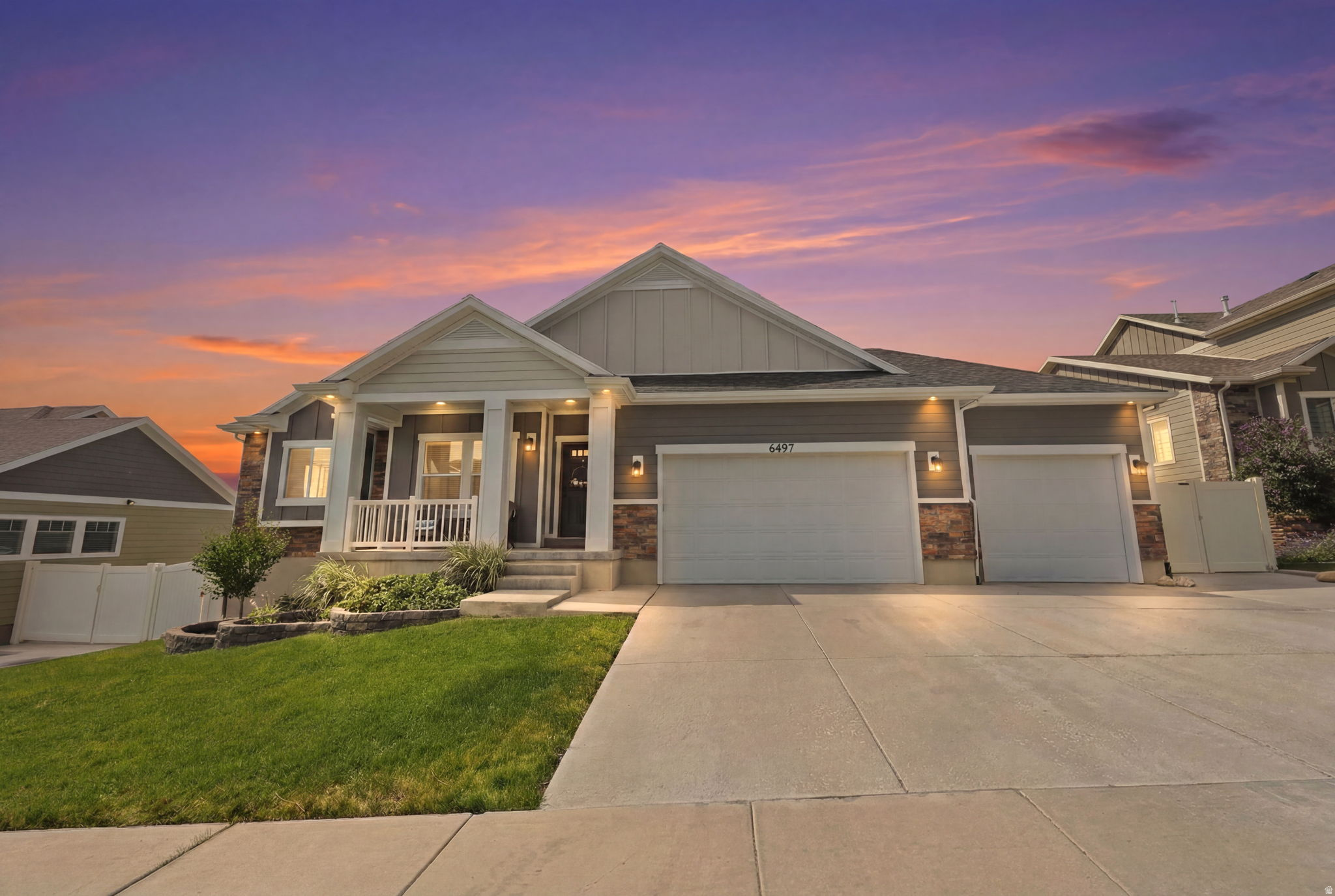 This is the one you've been waiting for! Homes like this don't come along often. Combining stunning designer finishes, an incredible floor plan, breathtaking views, and thousands of dollars in premium upgrades, this home is ready to impress from the moment you arrive. Inside, you'll immediately notice the attention to detail. Rich custom cabinetry, gorgeous granite countertops, a sophisticated glass tile backsplash, and beautiful wood-look tile flooring create a warm, elegant space that's both stylish and inviting. The open layout allows the kitchen, dining, and living areas to flow seamlessly together, making it the perfect place to entertain guests or enjoy quiet evenings at home. The primary suite is truly in a class of its own. Rarely do you find a bedroom of this size, offering enough space for a king-sized bedroom set, a private sitting area, or even a cozy reading nook. It's a retreat you'll look forward to coming home to every day. The luxurious ensuite bathroom provides a spa-like experience, while the oversized walk-in closet with custom built-in organizers offers exceptional storage and organization. When it's time to relax, step outside to your oversized deck and soak in the spectacular, unobstructed views that stretch for miles. Whether you're grilling with friends, hosting family gatherings, or simply watching the sunset, this backyard was designed to be enjoyed. Beautiful stone walkways, raised garden beds, and a private setting create an outdoor space that's as peaceful as it is functional. Beyond its beauty, this home has been thoughtfully upgraded for long-term comfort and efficiency. The 33 owned solar panels dramatically reduce utility costs, keeping the average monthly electric bill at approximately $10. Major mechanical upgrades include a high-efficiency furnace with whole-home humidifier, a two-stage air conditioning system with heat pump, both installed in 2023, and a 50-gallon water heater, giving you confidence that the home's biggest systems have already been updated. Every room reflects pride of ownership, and every upgrade adds value. From the spacious primary suite and designer finishes to the energy-saving features and unforgettable views, this home checks every box. If you've been searching for a property that offers luxury, comfort, and exceptional value, your search ends here. Schedule your private tour today before someone else calls it home. **Buyer is advised to obtain an independent measurement. Buyer/Buyers Agent to verify all info including sq. ft.