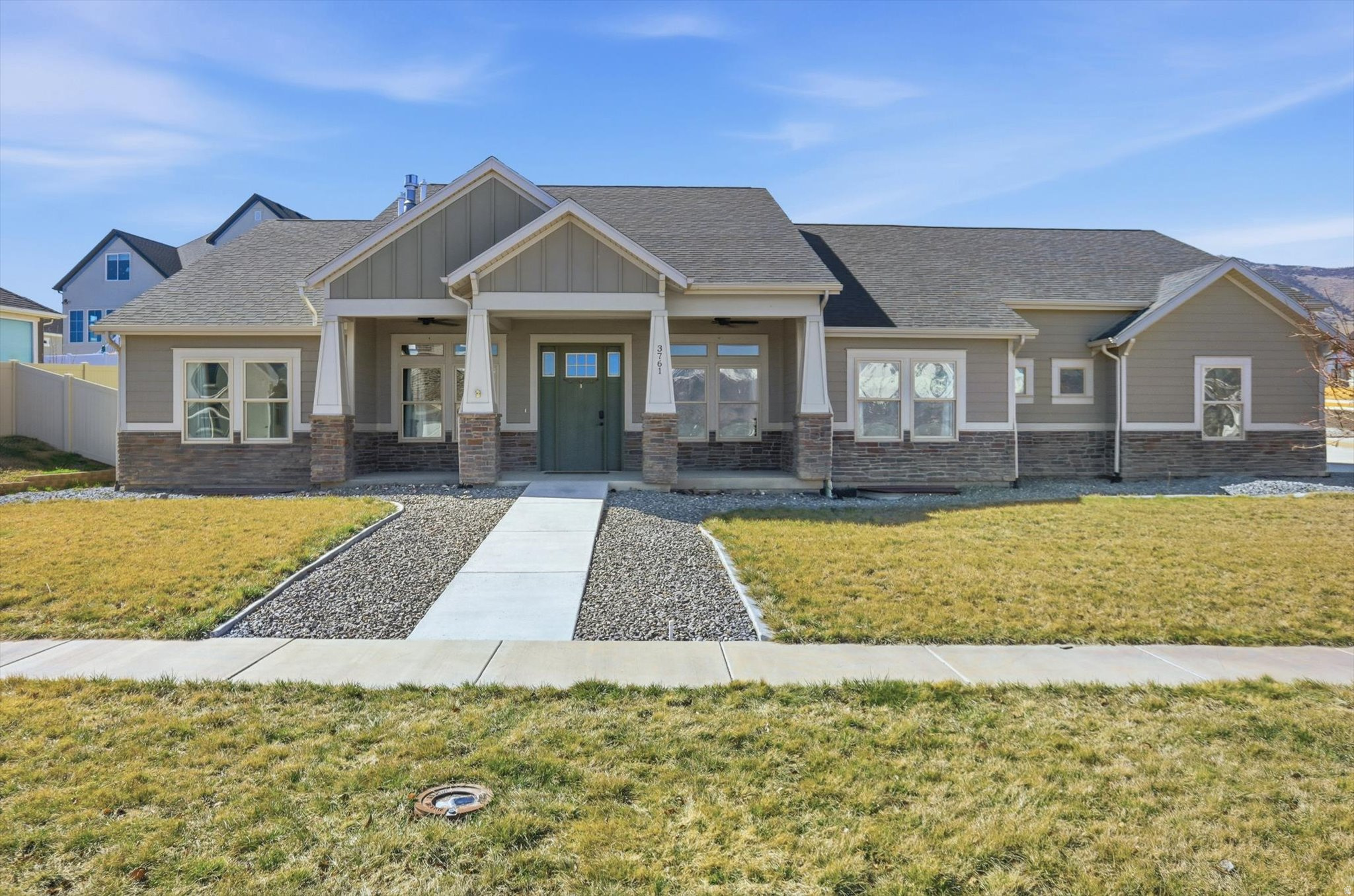 THIS IS A SHORTSALE Experience unrivaled efficiency and panoramic Utah Lake views on this 0.25-acre corner lot, this home features R-30 walls and R-80 attic insulation using the BIBS fiberglass system, resulting in remarkably low utility bills. Key Features include: Accessibility: 100% "roll-in" friendly at all entrances and throughout the home to enjoy single level wheelchair accessible living. Space: 4 bedrooms not including 2 beds that are 75% finished in the basement and 2 baths. Chef's Kitchen: 48" commercial range/hood, 10x10 pantry, and adjustable full-size fridge/freezer units. Water treatment: Comprehensive water treatment (UV, whole-home filter, Softener, and Kitchen RO). Built for Projects: Features a dedicated workshop with 220V power for welding, Bluetooth-integrated shop lighting, and a pre-wired TV mount above the garage heater. Massive Clearances: Extra-high ceilings and 10' doors specifically designed to house a Sprinter van (including high-roof models or those with auxiliary AC).Storage: Massive dedicated storage area plus an oversized cold storage room. Durability: Heavy-duty floor system with I-joists spaced 12" on center.  A rare find that pairs industrial-grade construction with a high-end residential feel.
