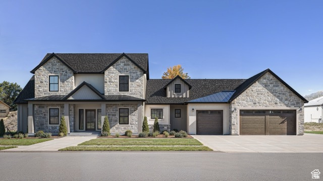 Designed by award-winning designers and built by Valor Homes, this 6-bedroom, 6-bath custom residence offers 5,801 sq ft of refined living in a quiet Springville neighborhood. Highlights include an open floor plan, custom trim work, high-end appliances, and a chef's kitchen with upgraded range and cabinetry. The spacious primary suite is complemented by large on-suite bedrooms in the basement. Enjoy a massive theater room, full gym, and a garage with suspended slabs and epoxied floors. The home is also thoughtfully designed to accommodate a future ADU. A seamless blend of luxury, function, and craftsmanship.