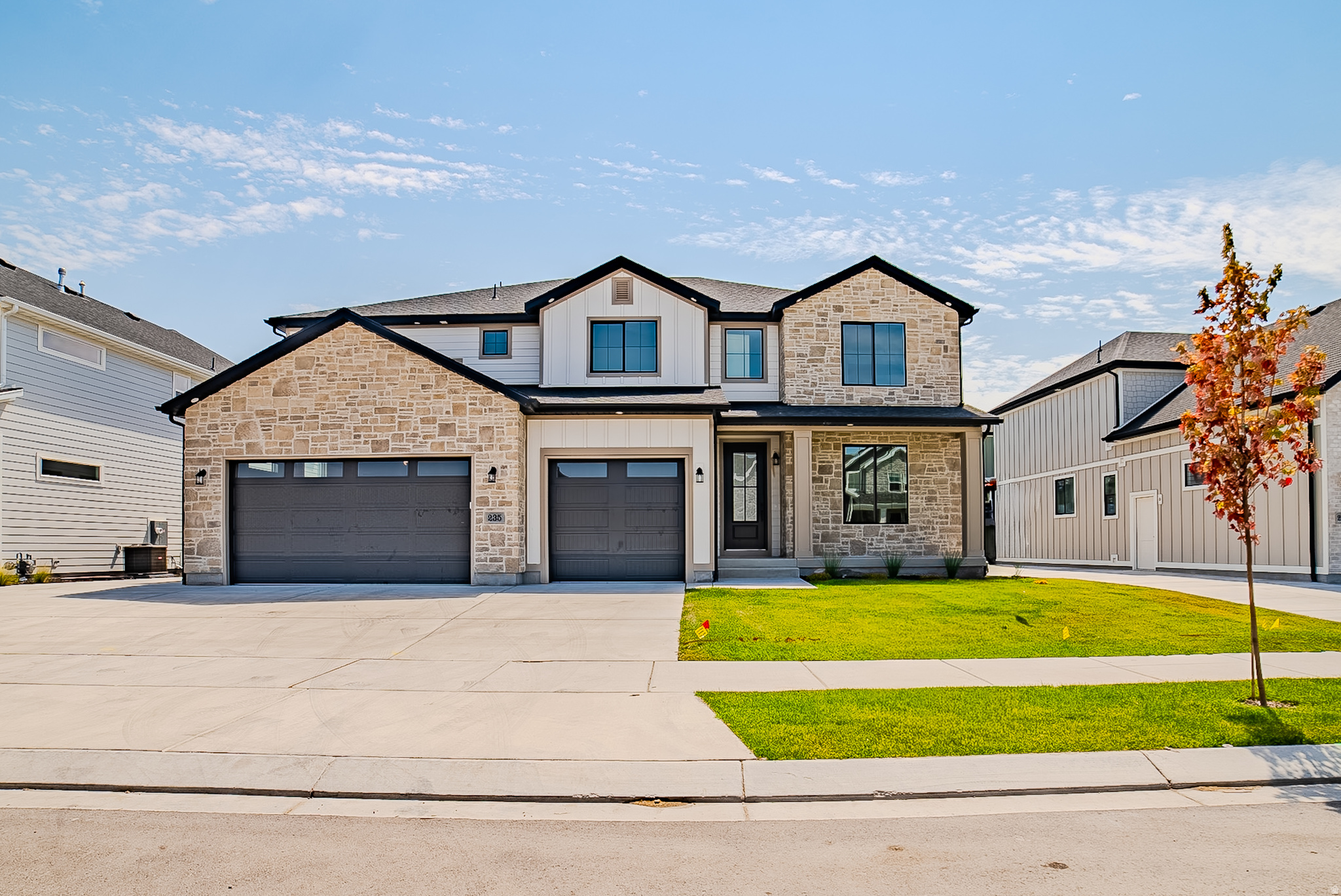 New home just finishing, note 8 bedrooms, basement apartment, quartz tops, fireplace, two tone paint, amazing open floor plan.   Square footage figures are provided as a courtesy estimate only and were obtained from Building Plans .  Buyer is advised to obtain an independent measurement.