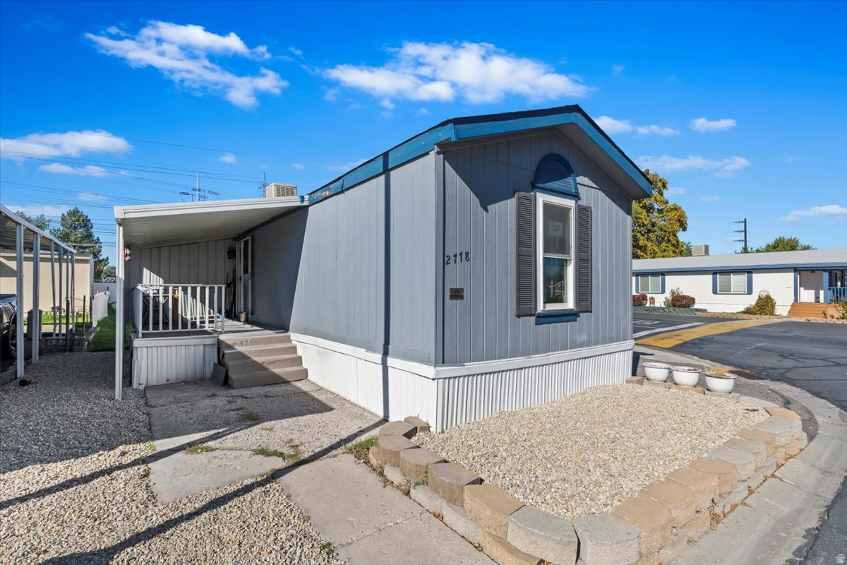 Perfect starter home in a great location close to freeway access with $10-$15k worth of upgrades! Complete with 3 beds and 2 full baths, along with a shed for additional storage in the backyard. New windows installed with a 50 year warranty. Newer kitchen appliances and rock landscaping. Buyers will need to submit an application with the park. Please reach out to the listing agent for lender info if needed. Square footage figures are provided as a courtesy estimate only and were obtained from a previous MLS listing. Buyer is advised to obtain an independent measurement. Buyer to verify park fees and all other info.