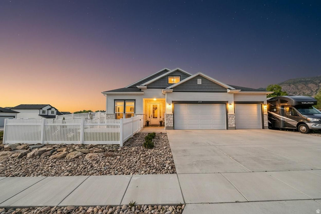 Beautiful, like-new custom home offering true single-level living with the added bonus of an expansive second-level living space. The main floor is thoughtfully designed with the primary suite, kitchen, family room, and laundry all conveniently located for easy day-to-day living.  Upstairs, you'll find a spacious second family room, additional bedroom, and full bathroom-perfect for guests, extra living space, or entertaining.  This home is loaded with custom finishes throughout, including upgraded cabinetry, granite countertops, a gas fireplace, walk-in pantry, oversized closets, high-end finish work, and custom lighting. Every detail has been carefully selected to create both comfort and style.  Enjoy the beautifully landscaped yard featuring a covered patio and a 12'x16' Tuff Shed, all situated on a desirable south-facing lot.  A rare opportunity to own a meticulously maintained, like-new home with a flexible layout and quality craftsmanship throughout.  Square footage figures are provided as a courtesy estimate only and were obtained from building plans. Buyer is advised to obtain an independent measurement.