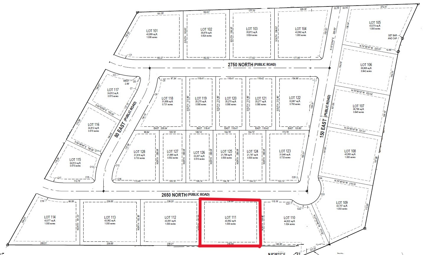 CEDAR RIDGE ESTATES - Land