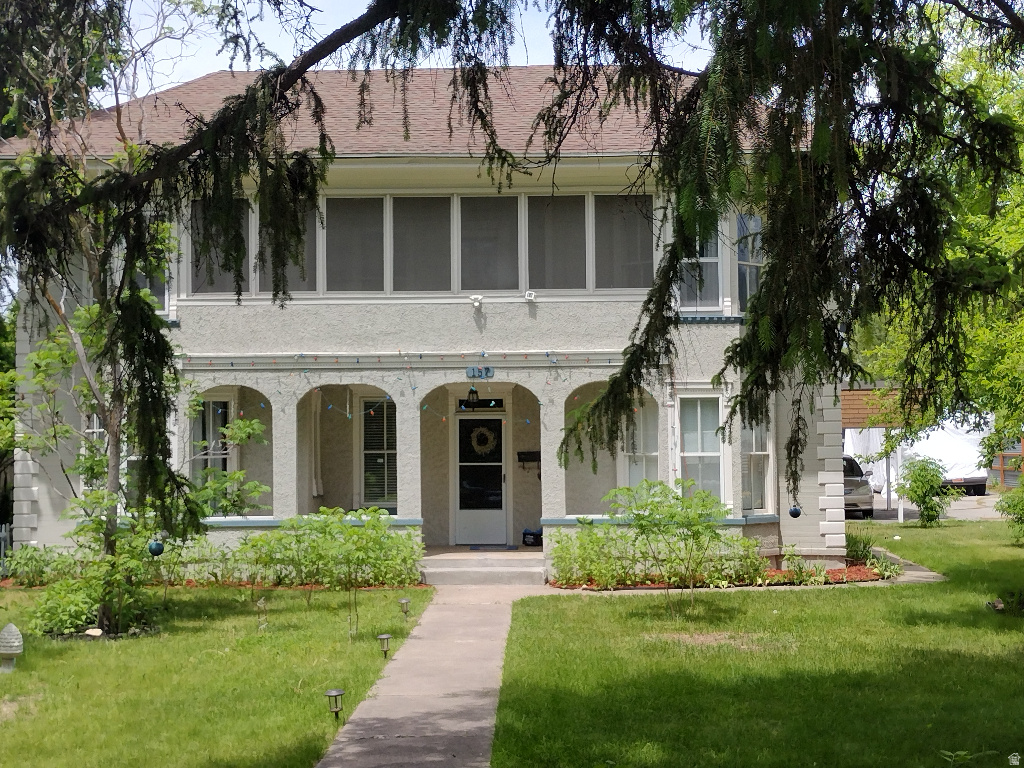 Large 2 story colonial with 8 foot ceilings built in 1907. 5 beds, 2 baths (2200 sq ft). Outbuilding  includes Mother-in-law suite with an add'l full bath (1200 sq ft) & wood shop.  Large carriage house for storage & toys, Hot tub (new heater and pump), Chicken coop & fenced in pasture. This beautiful home sits on 0.6 acres. It also comes with 3 water irrigation shares. There are apple, pear, hazelnut, almond, and plum trees & blackberry, elderberry, raspberry, and mulberry bushes.
