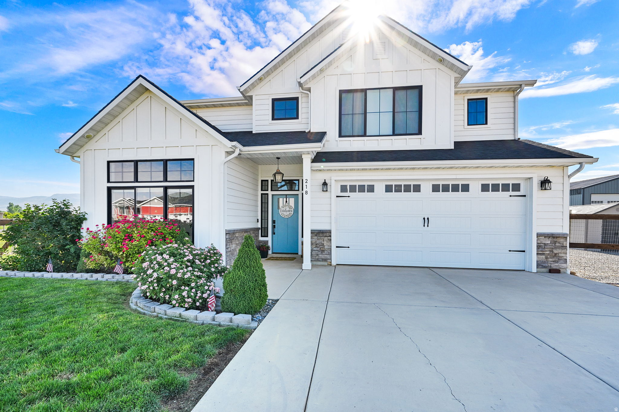 You know those houses that make you exhale the second you pull into the driveway? This is one of them. Bright, open, and filled with natural light, this beautiful home offers soaring ceilings, a spacious kitchen with a large island, and an oversized primary suite. Outside, you'll find a landscaped one-acre lot with fruit trees, a large irrigated garden, room for animals, and peaceful country views. The sellers' favorite part? Watching the baby horses play in the pasture behind the home. It's the kind of place that makes you slow down, stay awhile, and wonder why you didn't make the move sooner.