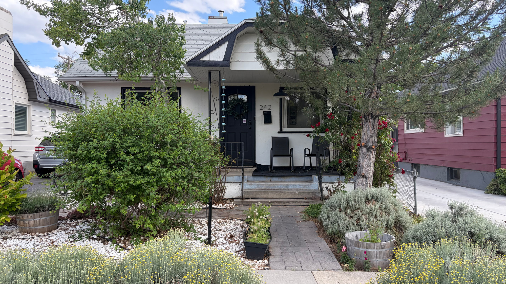 Charming updated bungalow in one of Salt Lake City's newest up-and-coming neighborhoods near downtown and neighboring Sugar House. This turnkey home features fresh paint, updated countertops, a fully remodeled bathroom, new carpet, and epoxy flooring. Key improvements include an updated electrical system, landscaping, and brand-new appliances, along with a newer furnace, water heater, and roof. A standout feature is the versatile garage, which includes heating, A/C, and a 220-volt outlet, allowing it to serve as a workshop or a detached entertaining space. Don't miss this incredible opportunity close to shopping, dining, and entertainment. Buyer to verify listing information and square footage.
