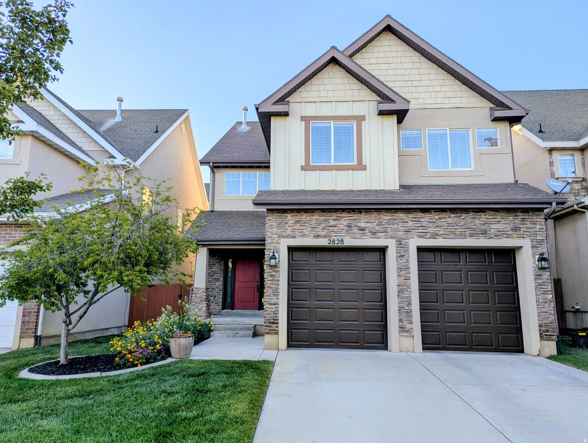 FIRST OPEN HOUSE: Saturday, June 6th from 11:00 AM  3:00 PM    Traverse Mountain Luxury: Low-Maintenance Living with Grand Scale Welcome home to this stunning 5-bedroom, 2.5-bathroom single-family residence perfectly situated in the upscale master-planned community of Traverse Mountain. Offering 2,494 beautifully finished square feet of modern living space, this home blends sophisticated architecture with an effortless, low-maintenance lifestyle. A Grand Impression Step through the front door into a striking, sun-drenched grand entrance that opens completely to the second floor. The main level boasts impressive 10-foot vaulted ceilings, creating an airy, expansive atmosphere that elevates your everyday living. Chef's Kitchen & Living Area The heart of the home is a premium kitchen designed for cooking and entertaining. It features gleaming granite countertops that extend throughout the entire home, high-end stainless steel appliances, and a professional-grade gas stove. The open flow ensures the chef is always part of the conversation. Your Private Retreat The spacious master suite serves as your personal sanctuary. Pamper yourself in the deluxe master bathroom, complete with double vanities, a deep separate soaking tub, a standalone shower, and a generous walk-in closet. Four additional bedrooms offer ultimate flexibility for a growing family, a dedicated home office, or guest rooms. Unparalleled Outdoor Freedom Say goodbye to weekend yard work! The HOA handles all front yard maintenance, while the expertly designed, zero-scaped backyard is filled with beautiful flowering plants and an inviting patio deck. With zero grass to cut, you can finally sell your lawnmower and spend your weekends enjoying life. Massive Potential Downstairs Need even more space? The huge 1,200-square-foot unfinished basement is already plumbed for a bathroom. It stands ready for your personal touch-whether you want to build a massive game room, a sprawling family theater, or multiple extra bedrooms. World-Class Community & Location Living in Traverse Mountain means access to an unmatched resort-style lifestyle. Enjoy a premier clubhouse featuring a fully equipped gym, sparkling pool, grand hall, and weekly fitness classes. Step outside your door to enjoy multiple neighborhood parks, basketball and pickleball courts, and direct access to over 20 miles of scenic nature trails. Best of all, you are located just 5 minutes from I-15 freeway access, making your commute seamless. Turn-Key & Move-In Ready                           Value abounds here: the high-end refrigerator, washer, and dryer are all included in the sale. Join us for our first public viewing this weekend!