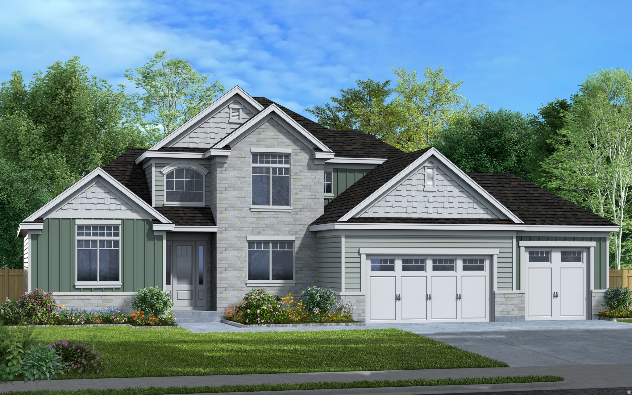 A beautiful expanded Hickory Plan with basement finish .This plan is one of our most popular plans with nice tall ceilings in family room and upstairs a flex space , 3 bedrooms and a full bath. Kitchen on main floor is equipped with double ovens and a cooktop, nice quartz countertops. Primary bedroom on main floor is spacious with a luxurious primary bath. You can enjoy great views through big windows in family room and primary bedroom. Lot size will give opportunity to expand and have a future RV space for additional parking. This community is in the heart of West Jordan, near shopping, highway access , parks Etc.   Square footage figures are provided as a courtesy estimate only and were obtained from builder plans.  Buyer is advised to obtain an independent measurement.