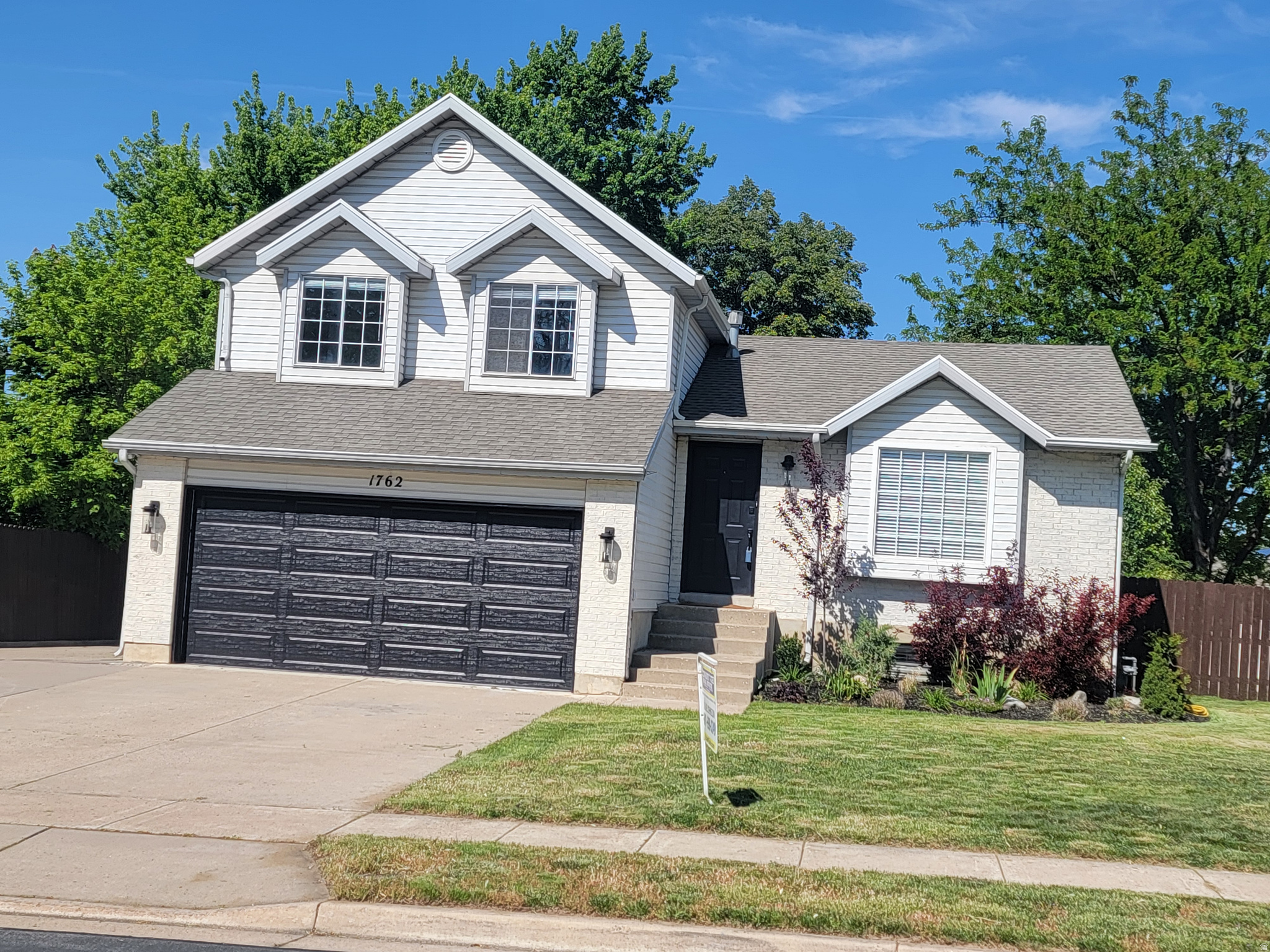 Great home just off soon to be I-15 Exit in Farmington. Home has been remodeld with new kitchen cabinets, light fixtures, bathroom vanities, new flooring throughout,  Brand new HVAC put in  last month,