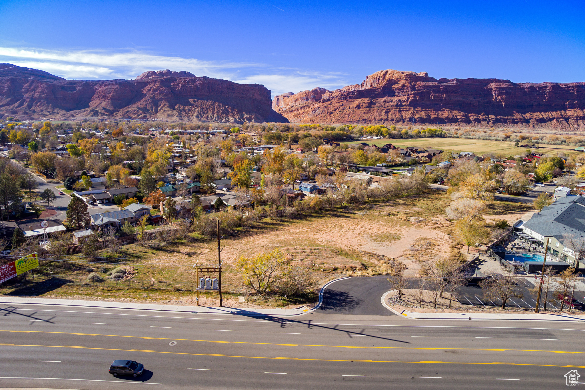 2 PARCELS WITH 4.34 ACRES of PRIME C4 COMMERCIAL and R-2 RESIDENTIAL land on Moab Main Street. The Commercial Parcel (01-0SNF-0002) has 3 acres of premium property that would be an excellent location for your business entity, tour company, restaurant, microbrewery, strip mall, multi housing project and much more. The Residential parcel (01-00366-0043) has 1.34 acres and would be a great location for a housing project or employee housing. This two parcel property on Moab's North Main Street is a valuable and rare find and has many developmental possibilities.  All information is deemed reliable, but buyer to verify all.