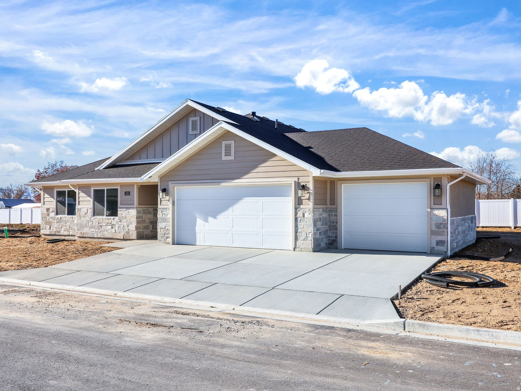 Brand new and gorgeous!!  Welcome to Ovation Homes - Utah's #1 single-level-living active adult builder.  This amazing home will be finished at the end of August or early September.  2 X 6 construction will keep your energy bills affordable, you will have complete landscaping and fencing as well.  Just move-in!  Experience a no stair zone complete with 9' ceilings and a vault in your main living area.  Gorgeous painted cabinets with gas range and beautiful painted hood vent will grace your kitchen along with a huge pantry.  Enjoy a sweet gas fireplace on those cold days and nights and a large covered patio for fun bbq's.  This home has some upgrades that you will love.  Call for more information.  Don't miss out on this one.