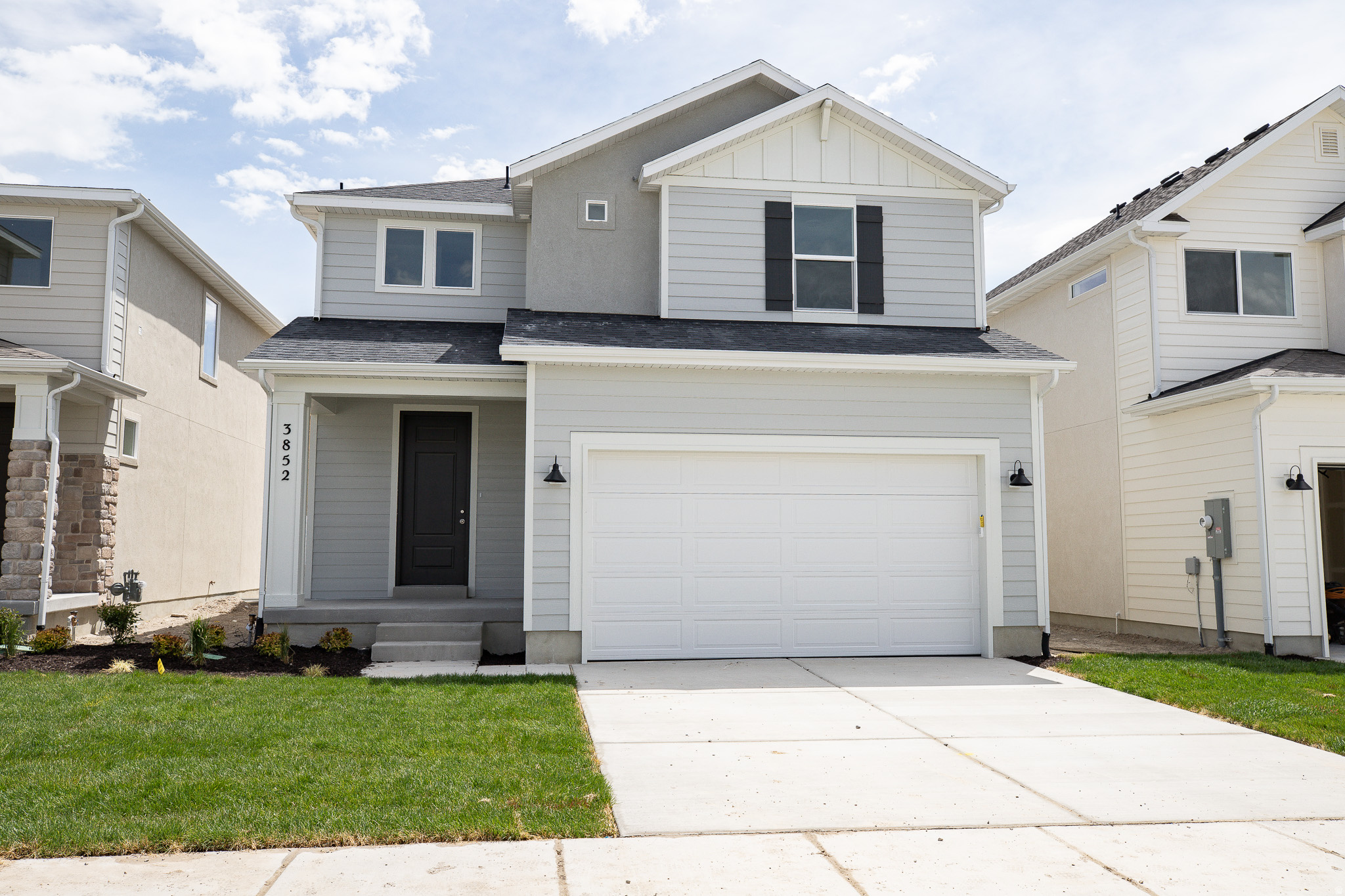 AMAZING $15,000 INCENTIVE TOWARDS CLOSING COSTS, RATE BUYDOWN, OR PRICE REDUCTION REGARDLESS OF LENDER! Must-see Harmony Community in Eagle Mountain! Move-in ready! This beautiful home is being built by Flagship Homes and features 4 bedrooms, 2.5 bathrooms, quartz slab countertops, painted cabinets, laminate flooring on the main level, a large loft on the 2nd floor, landscaped front yard, 2 car garage, and backyard can be landscaped for an additional charge. The primary bedroom has a vaulted ceiling, large walk-in closet, and dual sinks with a separate tub/shower. With an unfinished basement, this home provides space for storage and room to grow. (If preferred, basement can be finished for an additional charge.) 1GB fiber optic internet included in the HOA dues. Call for more information or stop by our model home at 616 E. Nathan Street, Eagle Mountain for a tour. Model home hours: Monday-Saturday 11 AM - 6 PM. Buyers to verify all information. Square footage is from house plans.