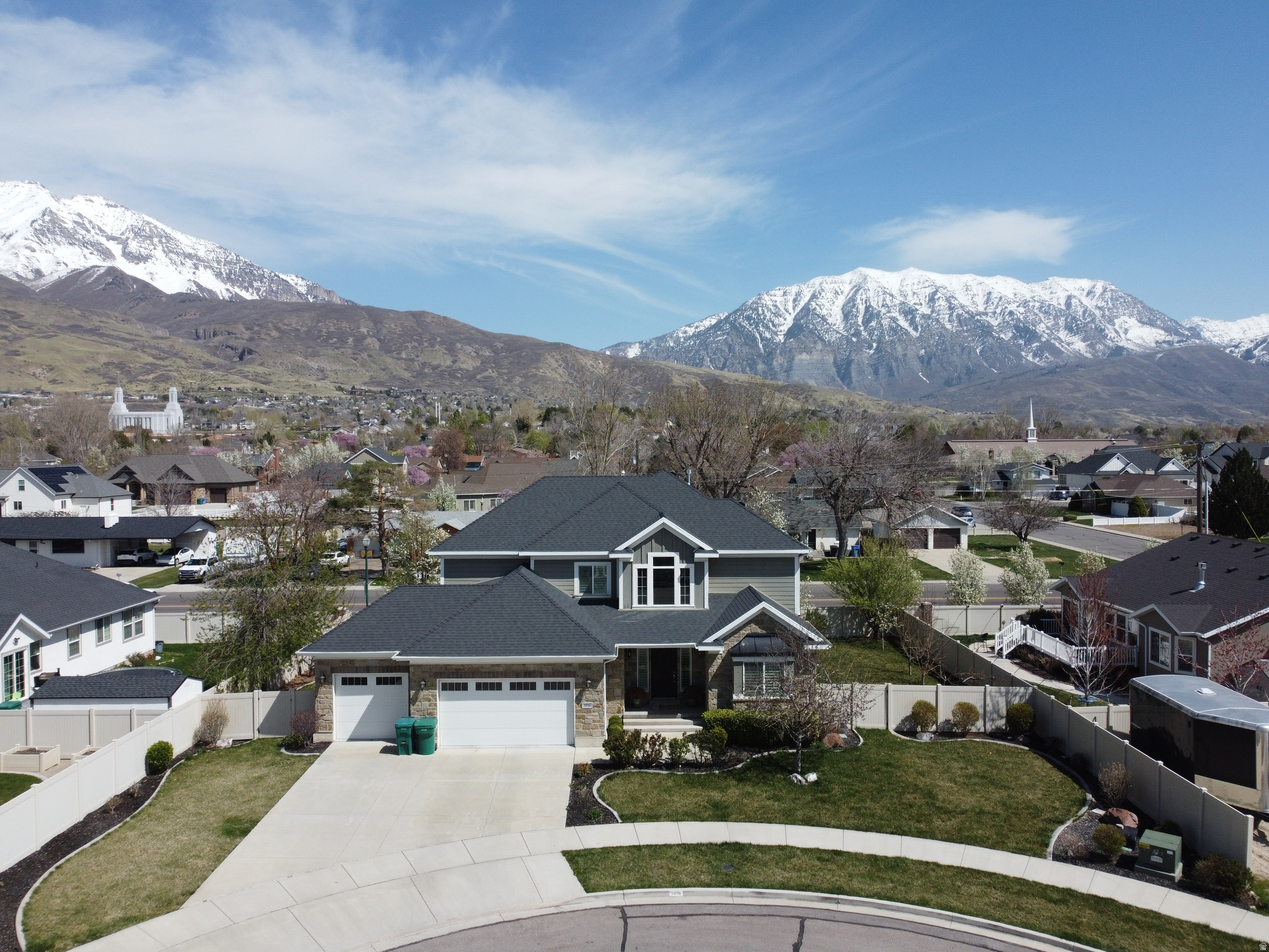 OPEN HOUSE SATURDAY 18TH 1-3PM   HUGE PRICE REDUCTION Rare opportunity to own a beautiful Ivory model home in highly desirable North Orem. No HOA. Situated on a quiet cul-de-sac with no rear neighbors, this property offers privacy, space, and stunning mountain views on a generous 0.30-acre lot. This home features a 3-car garage and is loaded with upgrades throughout. The fully finished basement boasts 9-foot ceilings and rock window wells, creating a bright and spacious feel.  Enjoy outdoor living in the fully fenced, professionally landscaped yard complete with mature fruit trees and garden beds-perfect for relaxing or entertaining.  Conveniently located just minutes from the new Lindon Temple, top-rated schools in a great neighborhood.    Showings by appointment only-home is currently occupied.