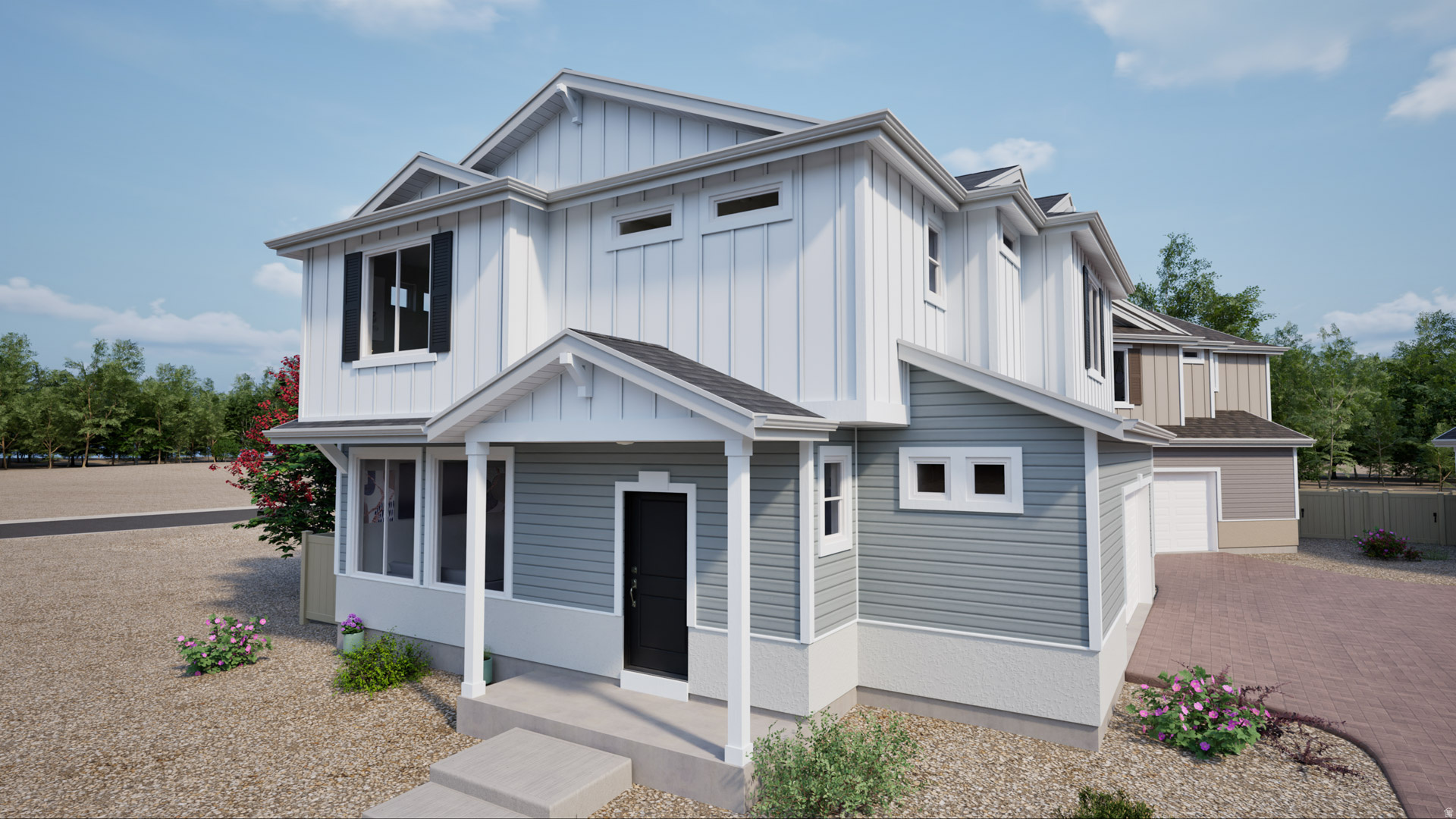 Beautiful Single-Family Homes in Saratoga Springs! Set in the desirable location of Wander, the Shire floorplan blends style with innovation in a home crafted for flexibility, affordability, and efficiency. This single-family, 2-story layout spans 1,464 sq. ft. and offers 3 beds, 2.5 baths, and an oversized 2-car garage with storage space. This home is set on a private cul-de sac with plenty of curb appeal featuring a multi-dimensional exterior, charming front porch, back patio, and 5' privacy fencing. (Photos are of another home in another community. Shire Homesite 331)