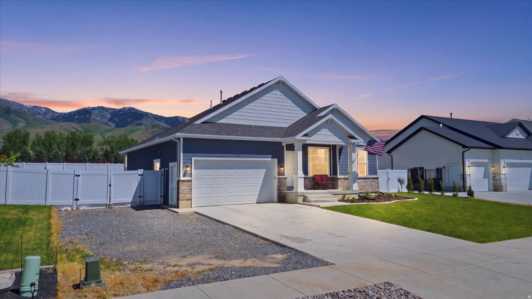 Beautiful 3-bedroom, 2-bath home with 1,626 sq. ft. of almost-new living space in Smithfield. This well-maintained property features a fully fenced and landscaped backyard with irrigation water and full automatic sprinklers, offering plenty of space to relax and enjoy the wonderful mountain views.  The attractive stucco and stone exterior gives the home excellent curb appeal, and the Smithfield Recreation Center is conveniently located directly across the street. This home combines comfort, convenience, and beautiful surroundings, making it a perfect place to call home.   Square footage figures are provided as a courtesy estimate only and were obtained from County records.  Buyer is advised to obtain an independent measurement.